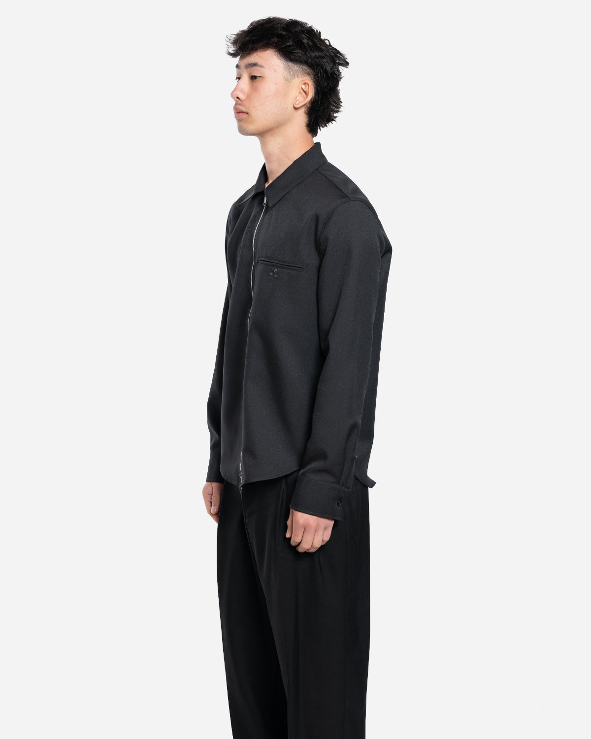 Chemise Zippée en Twill Léger