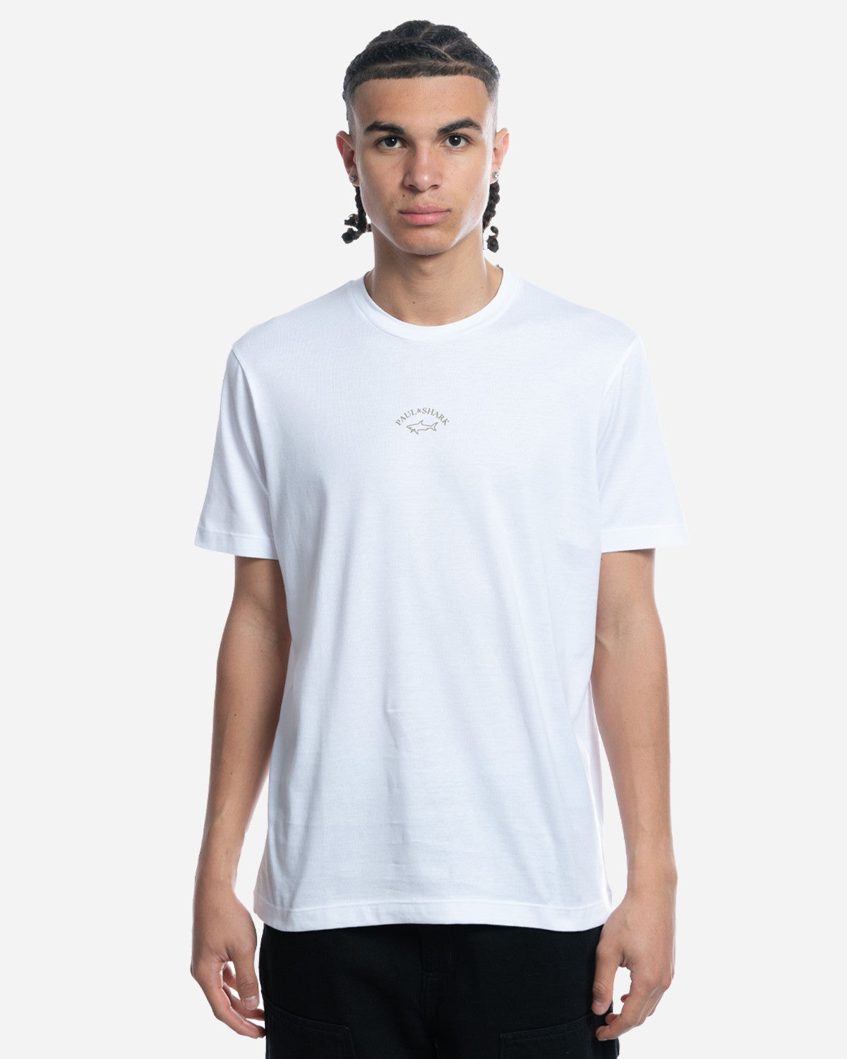 T-Shirt en Coton avec Logo Gold Reflex
