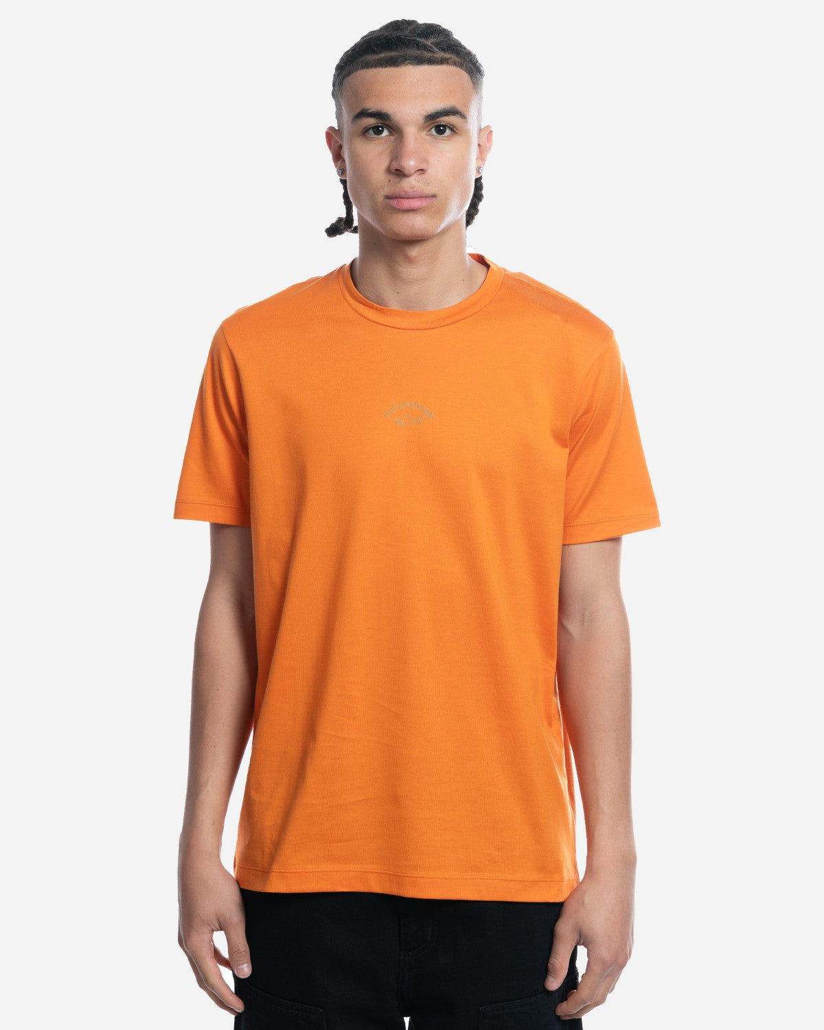 T-Shirt en Coton avec Logo Gold Reflex