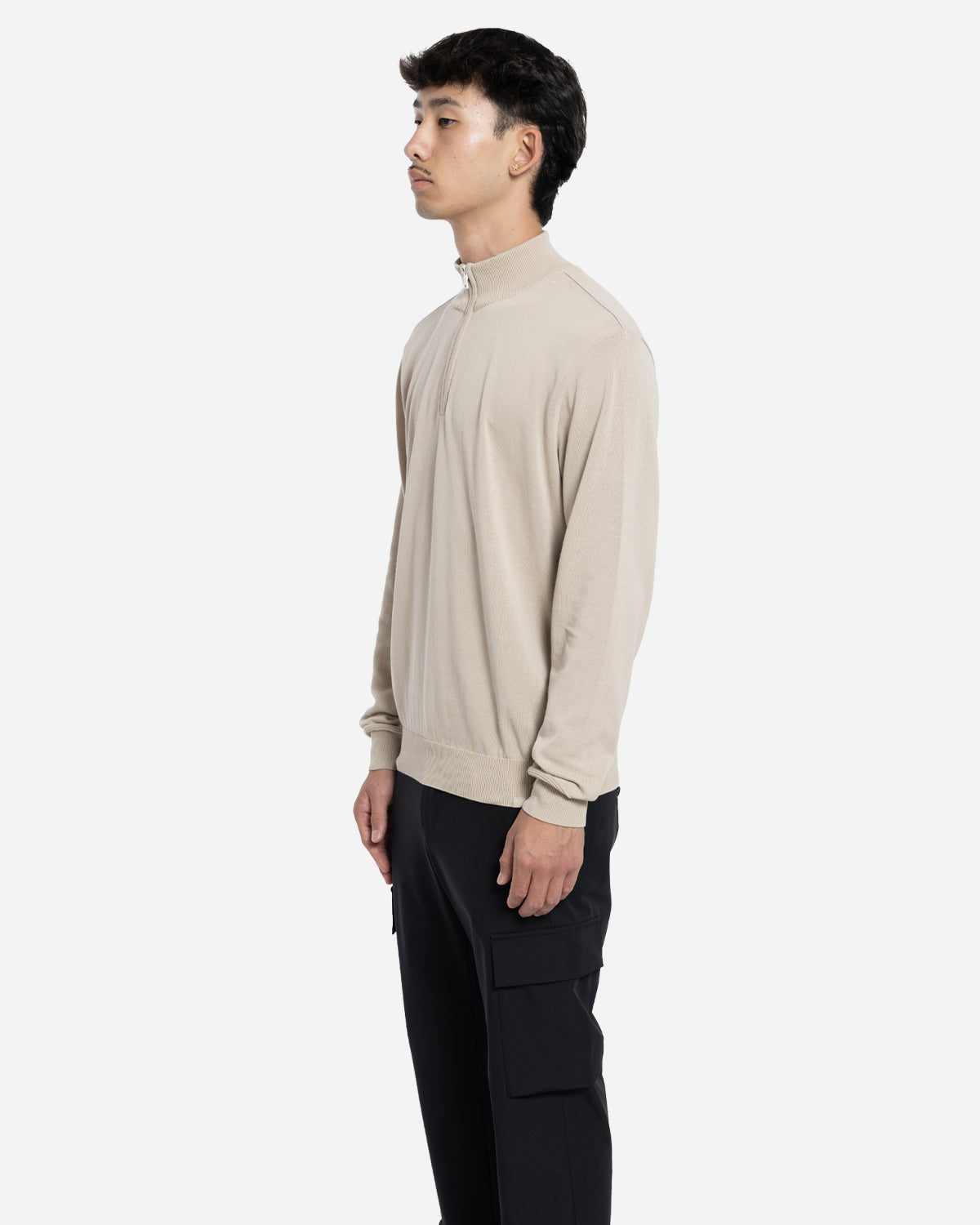 Pull Demi-Zip en Coton