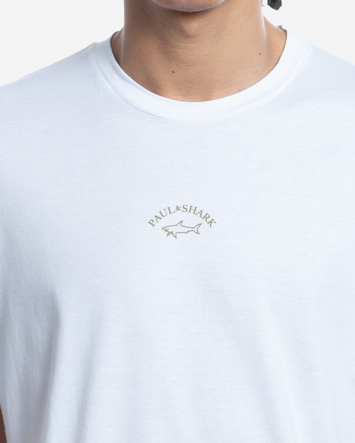 T-Shirt en Coton avec Logo Gold Reflex