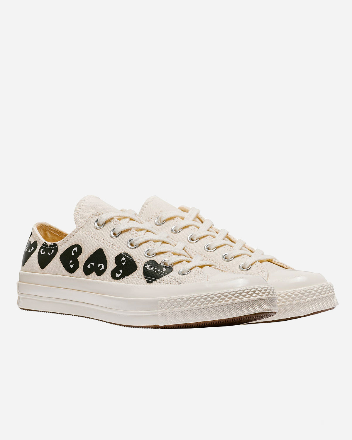 CDG Play x Converse Chuck 70 Low Multi Heart White