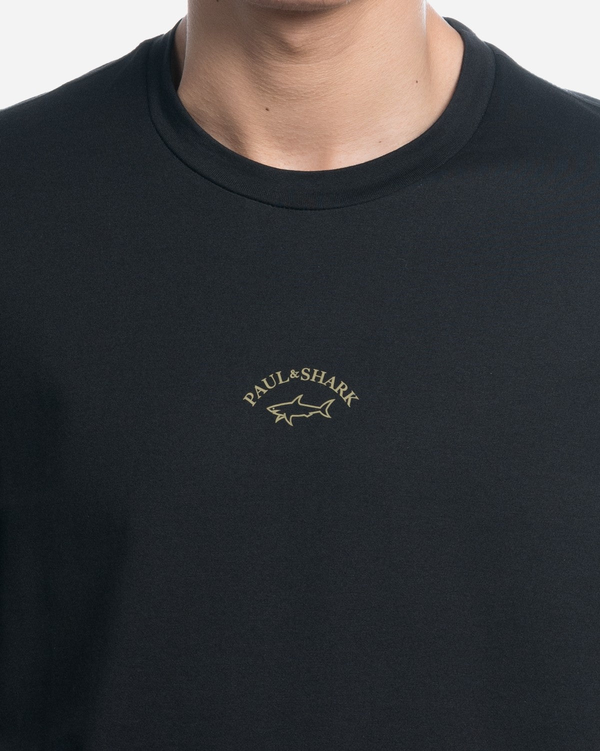 T-Shirt en Coton avec Logo Gold Reflex