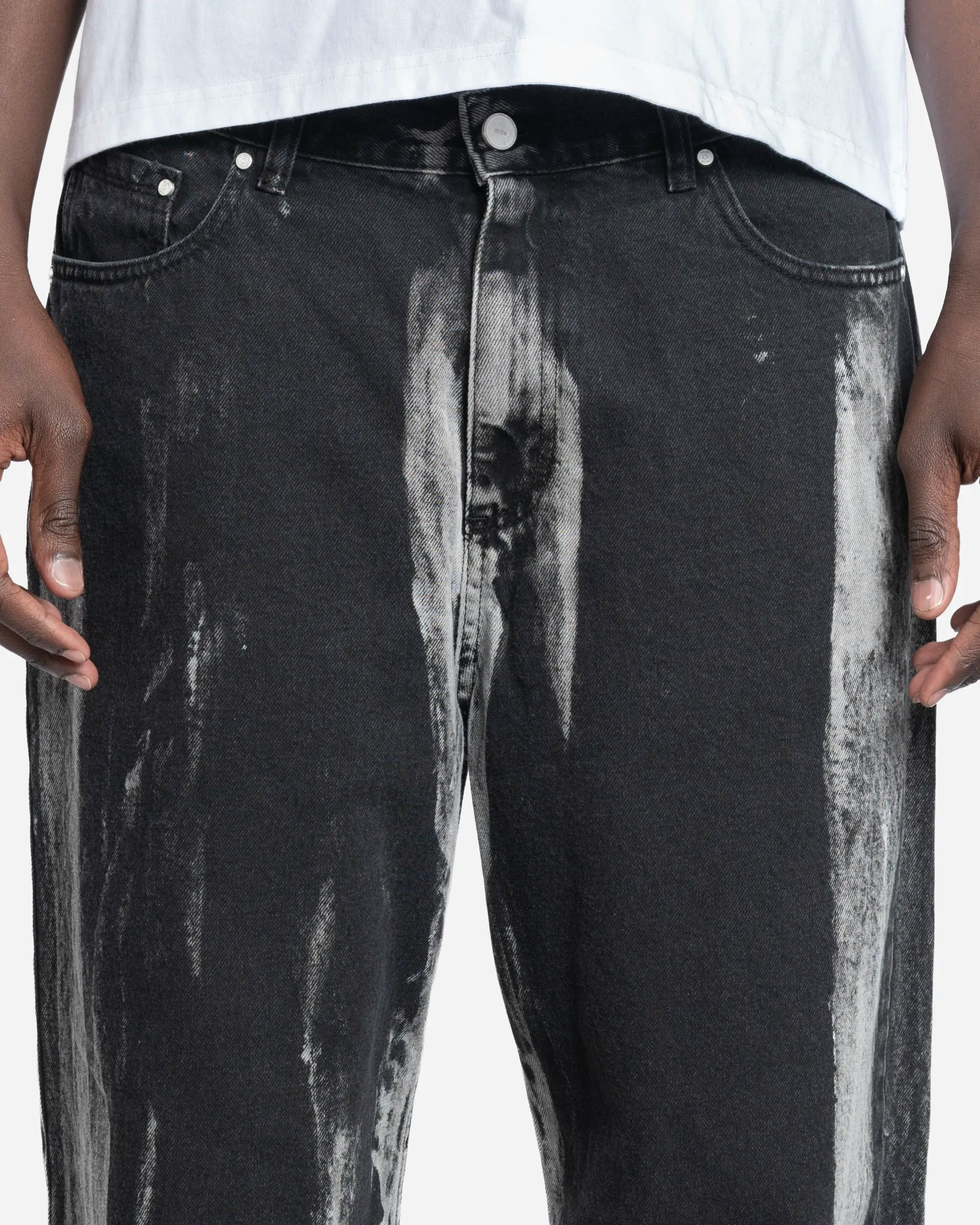 Washed Denim Trousers