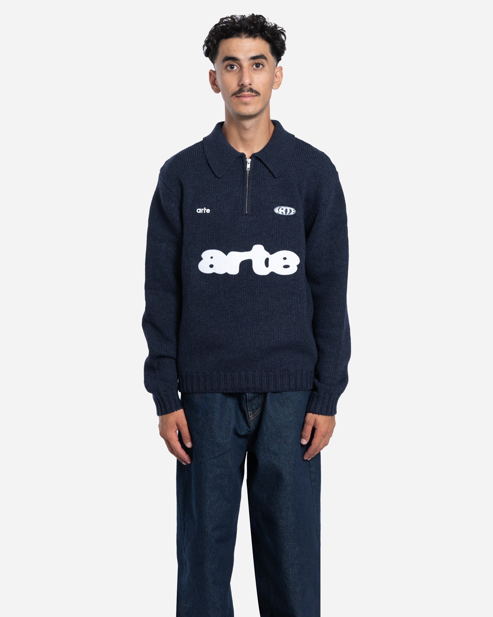 Polo Col Zippé Navy L1