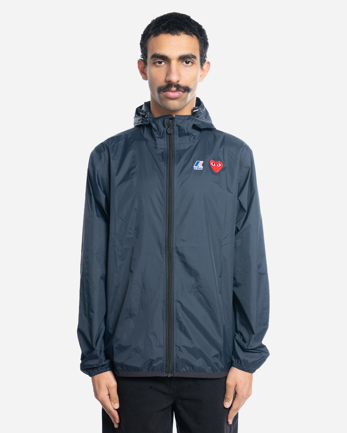 CDG Play x K-Way Full-Zip Jacket Navy