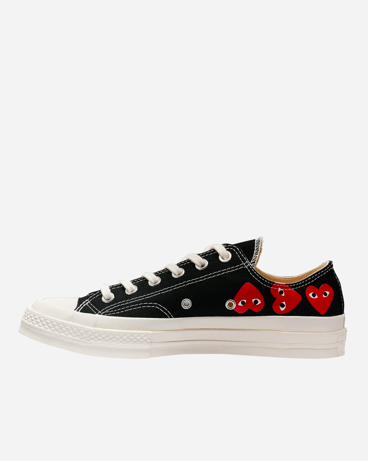 CDG Play x Converse Chuck 70 Low Multi Heart Black