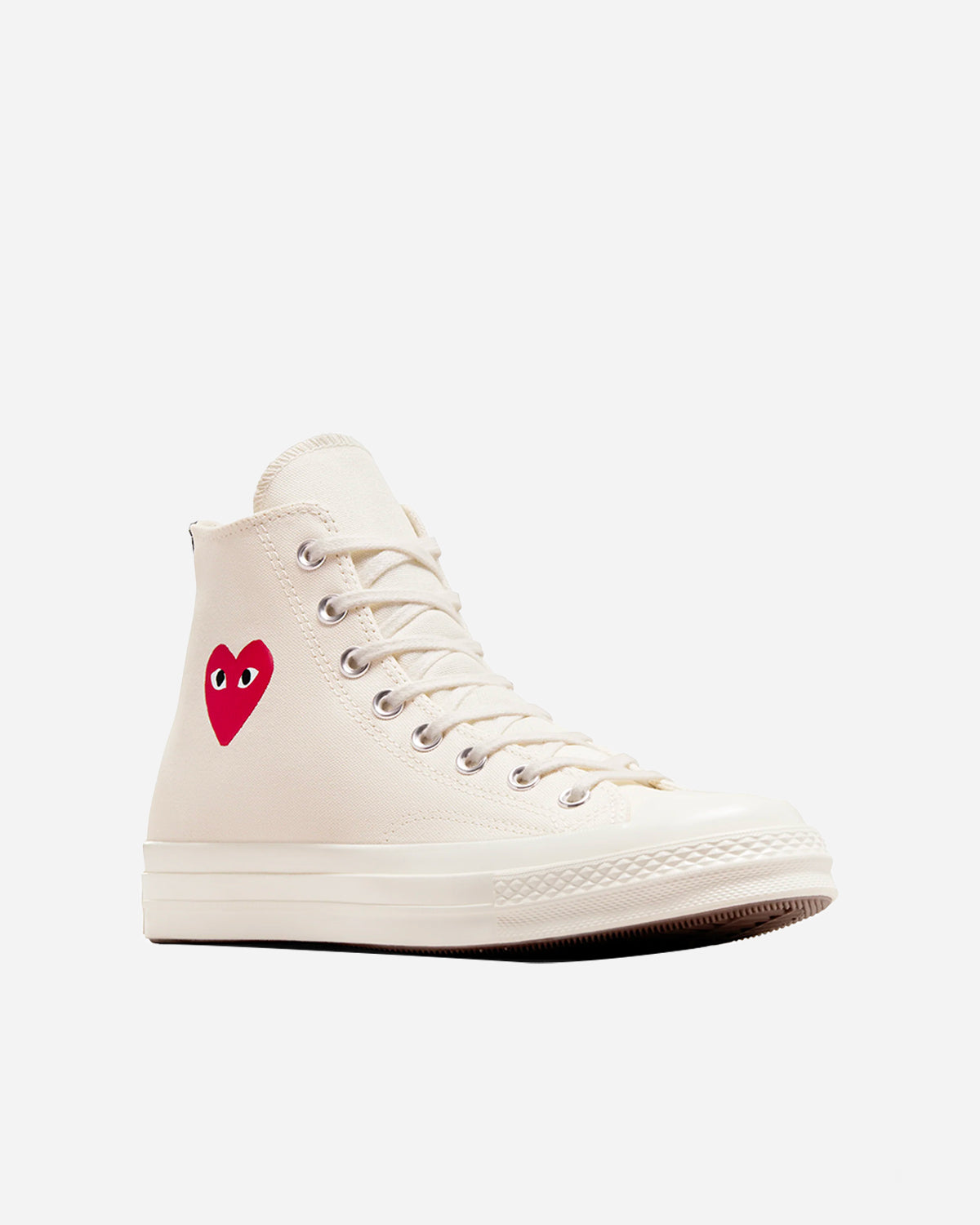 CDG Play x Converse Chuck 70 Hi Top Small Heart White