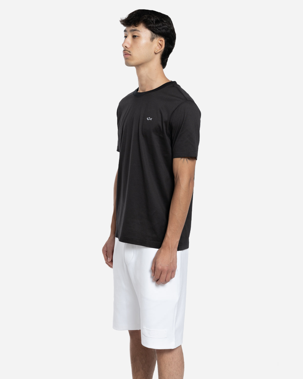 T-shirt en Coton avec Logo Brodé