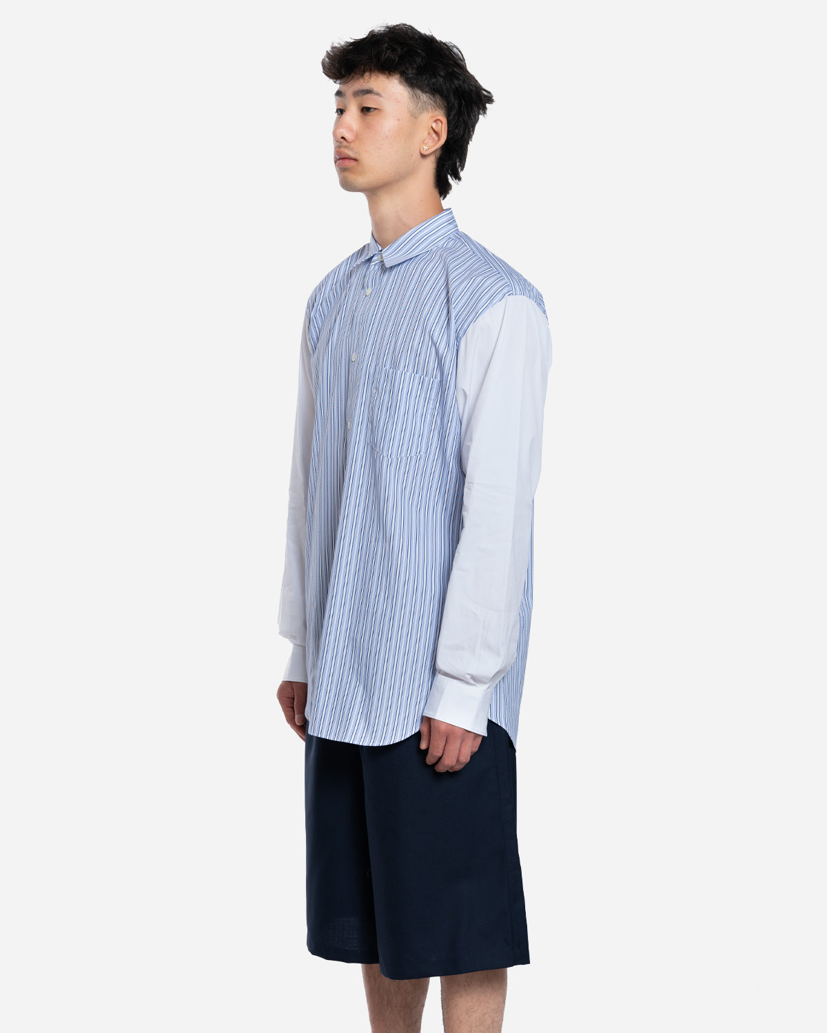 Chemise à Rayure Contrastée
