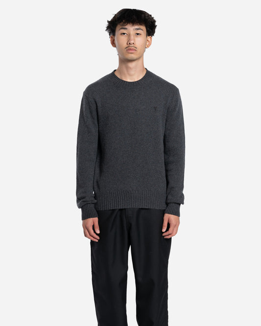 Pull Col Rond Ami de Coeur en Cachemire Anthracite
