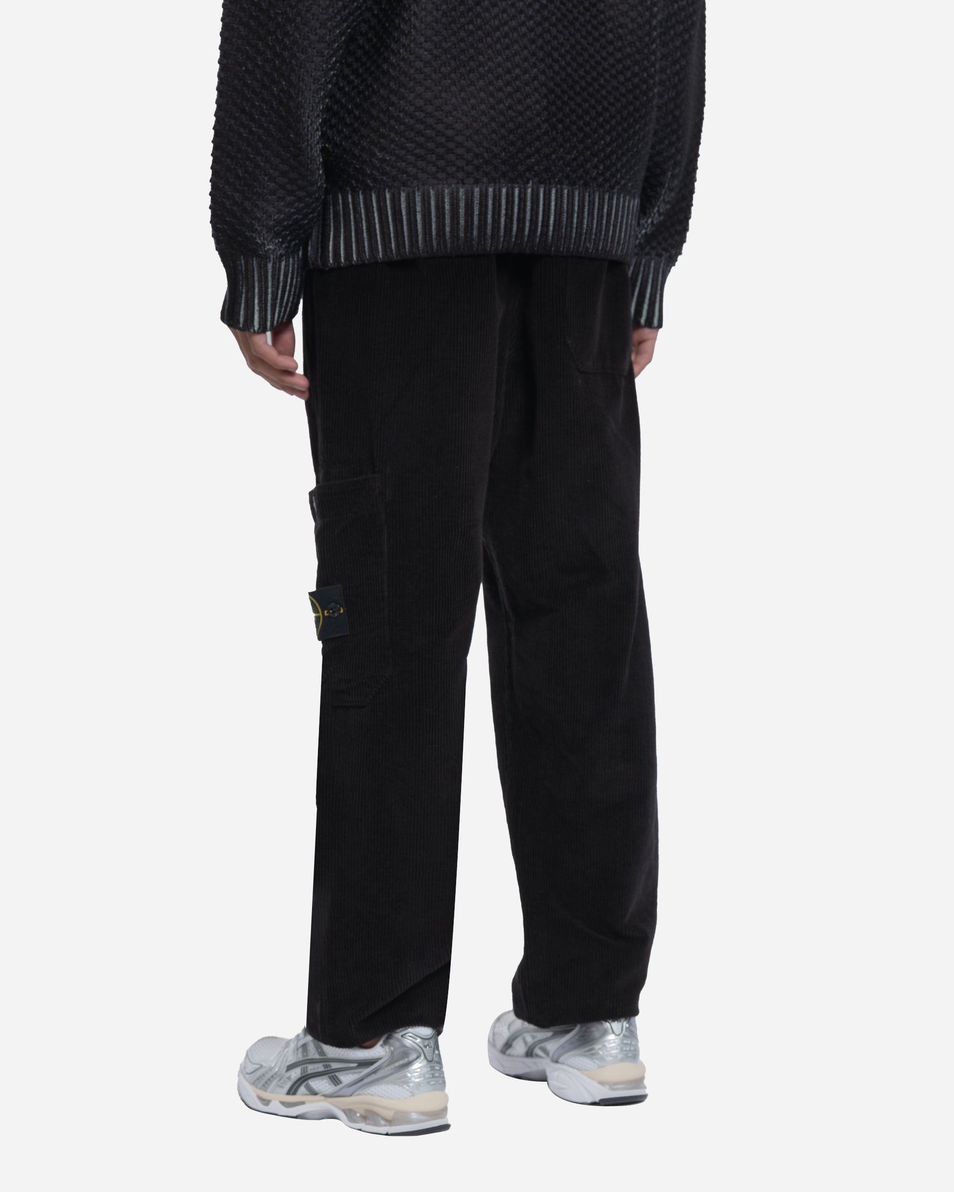 Pantalon en Velours Côtelé Noir