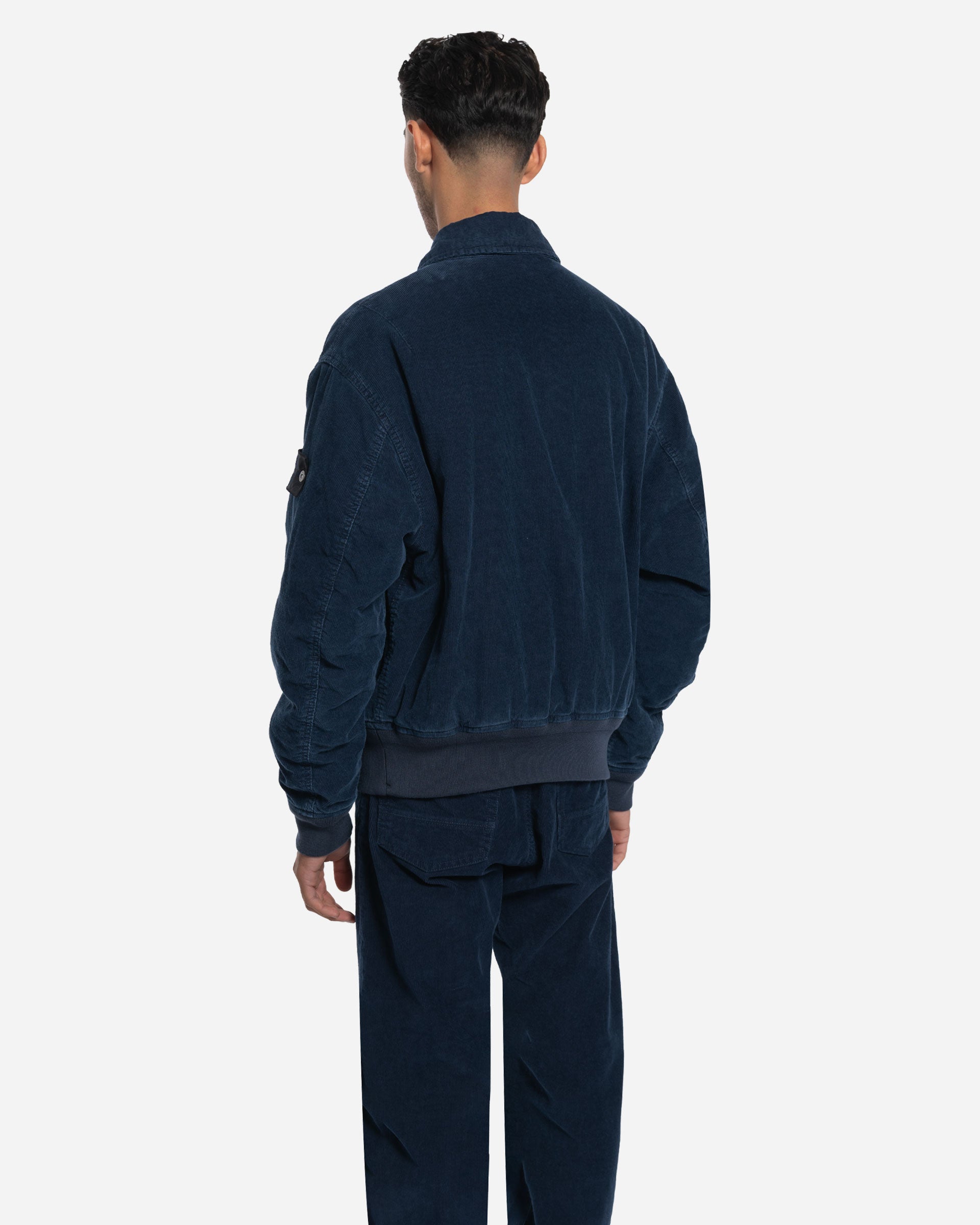 Bomber en Velours Côtelé Indigo