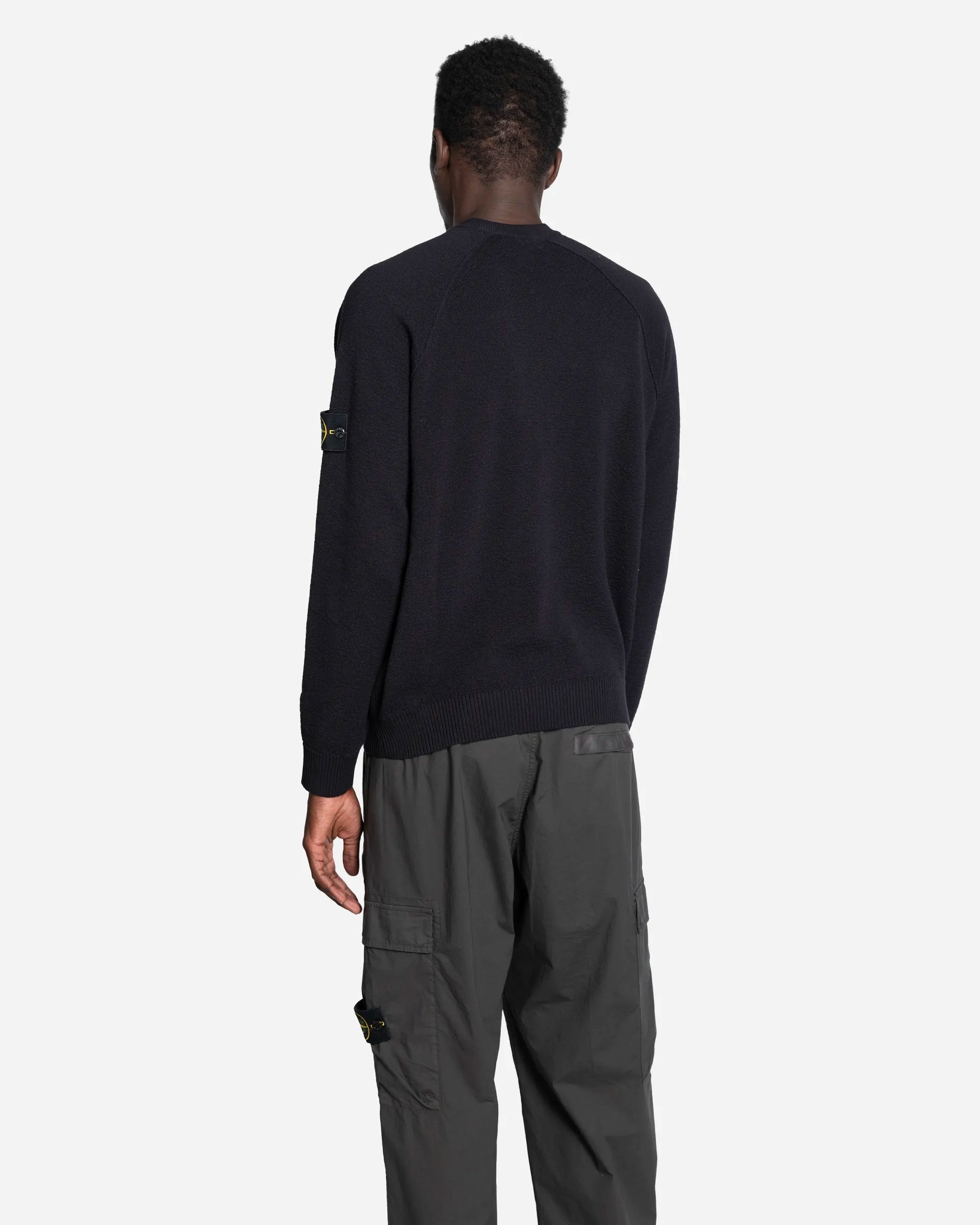 Pull Ras-Du-Cou avec Manches Raglan Navy