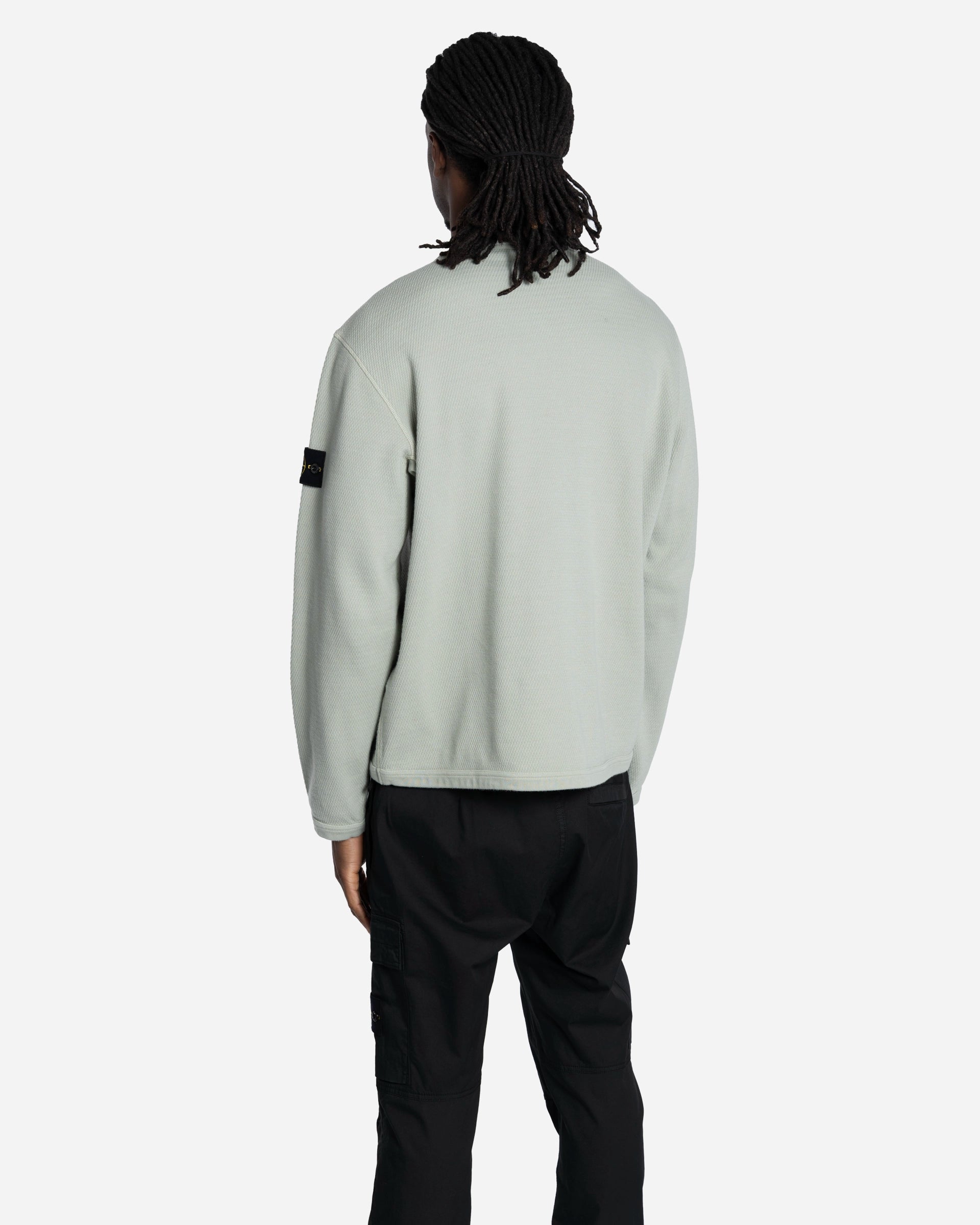 Sweatshirt Ras-du-Cou en Molleton Vert Sauge