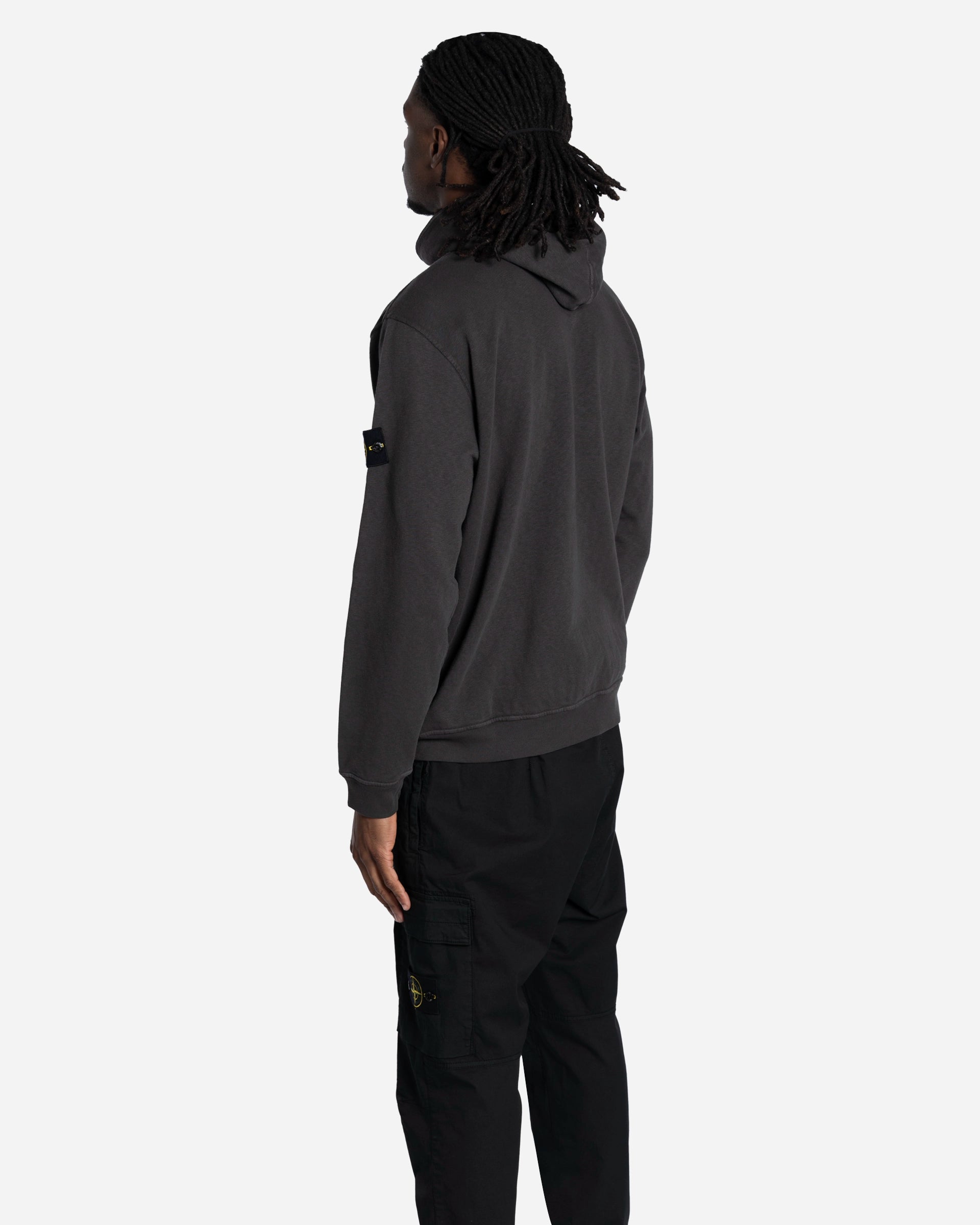 Sweatshirt Zippé à Capuche Gris Charbon