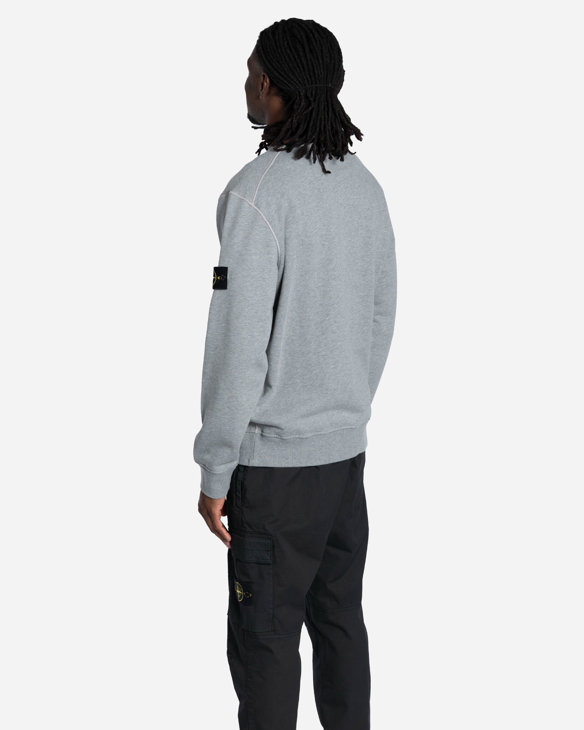 Sweatshirt Ras-du-Cou Gris Poudré Mélangé