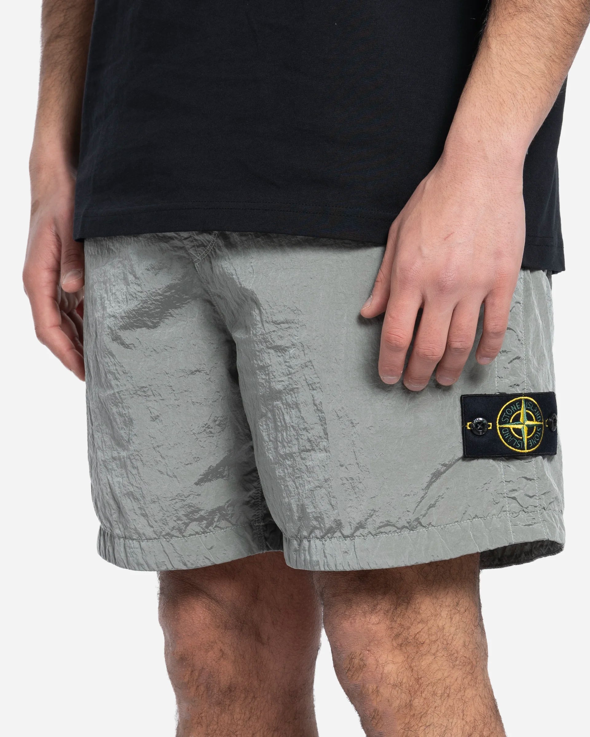 Nylon Metal Pearl Grey Shorts