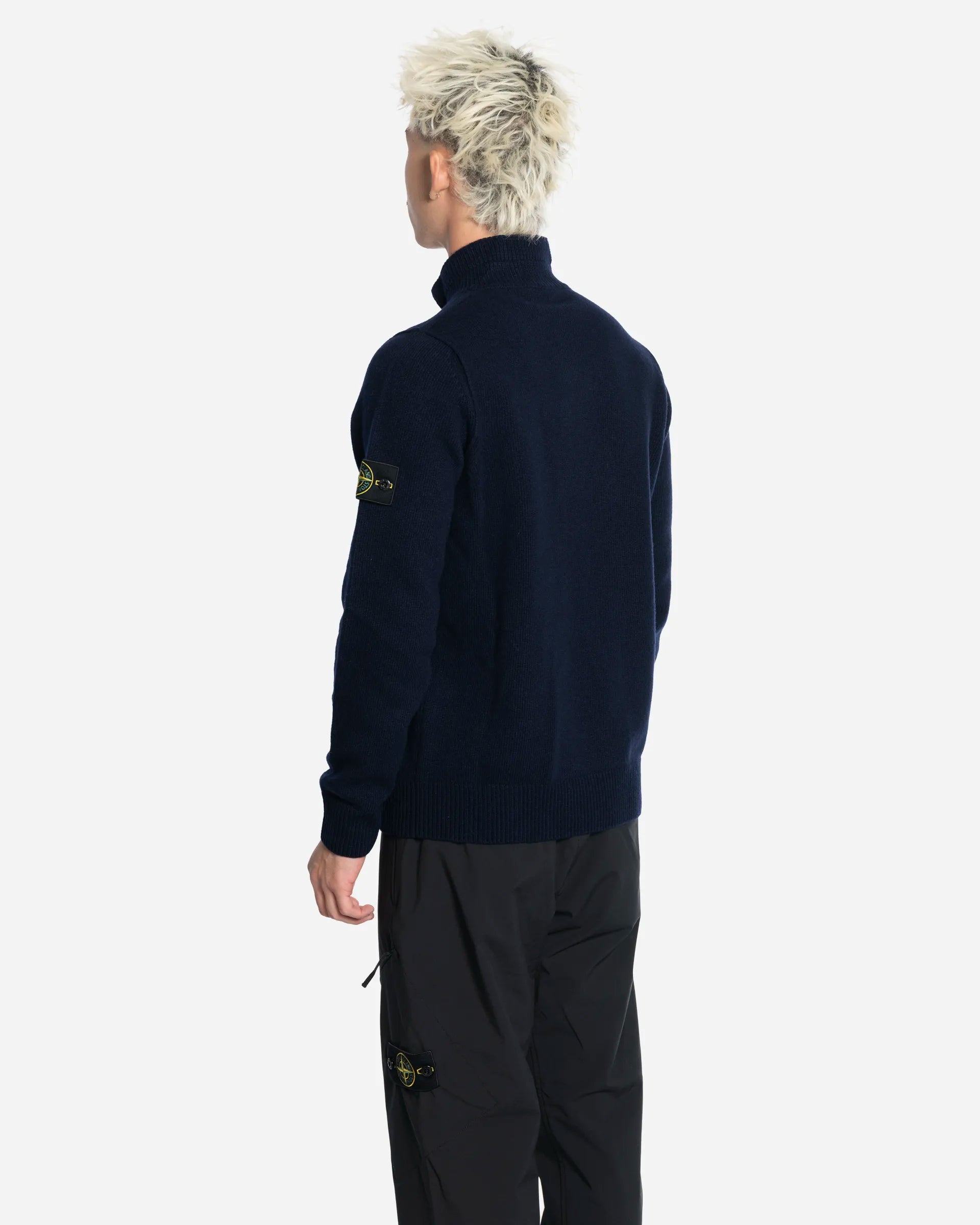 Pull à Glissière Courte Navy Blue