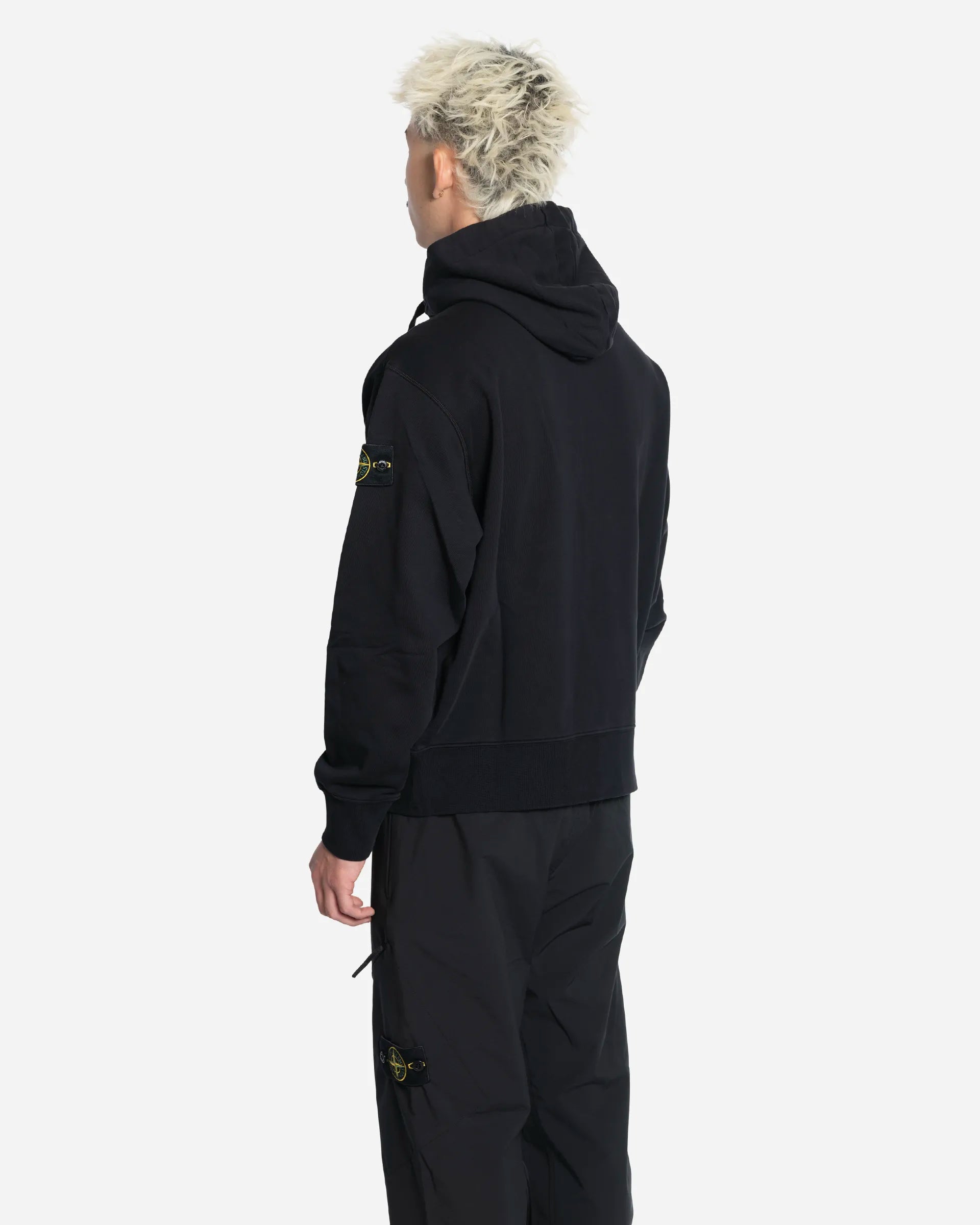 Sweat-Shirt à Capuche Zippé Oversize Noir