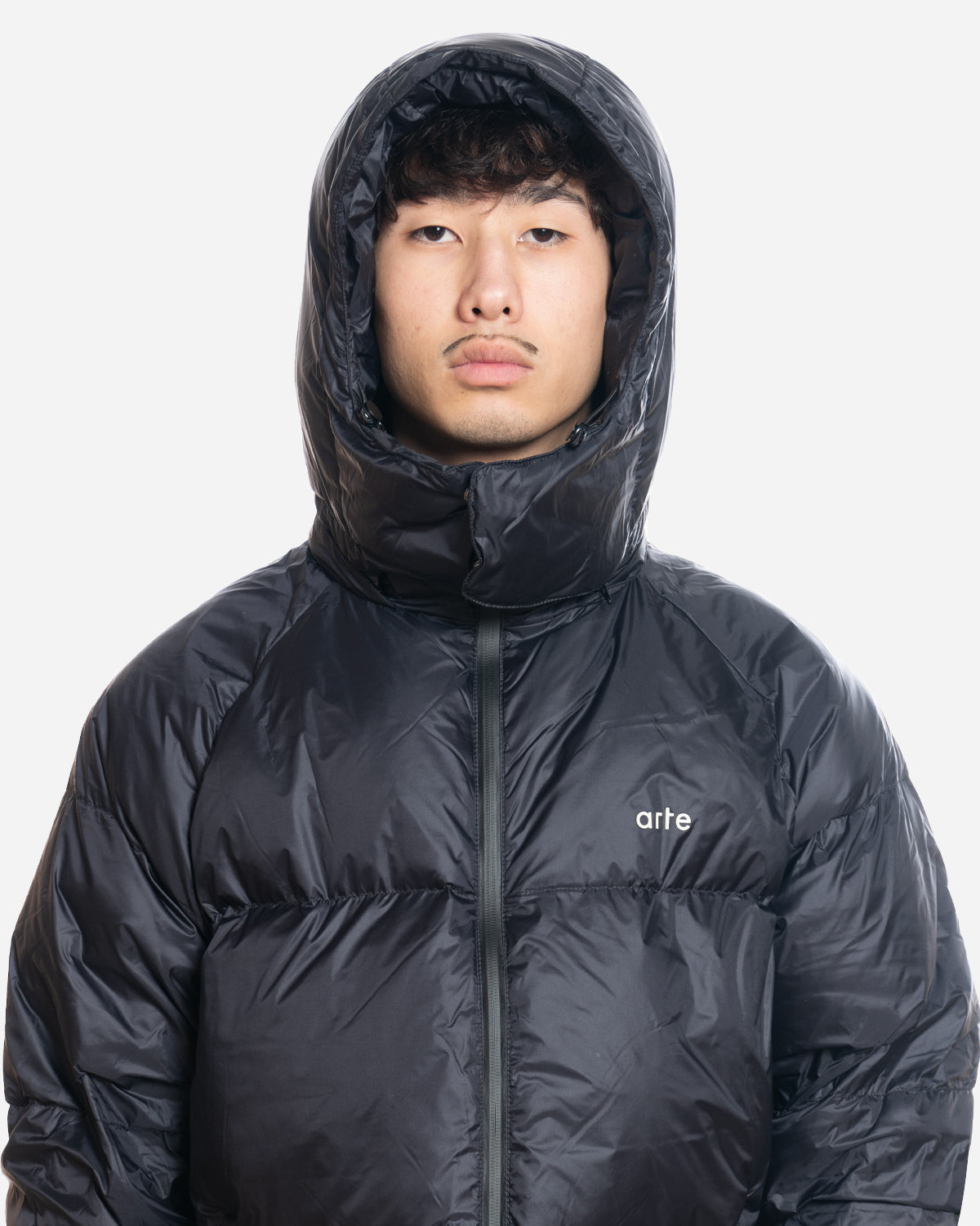 Arte Marque Manteau Doudoune à Capuche Black