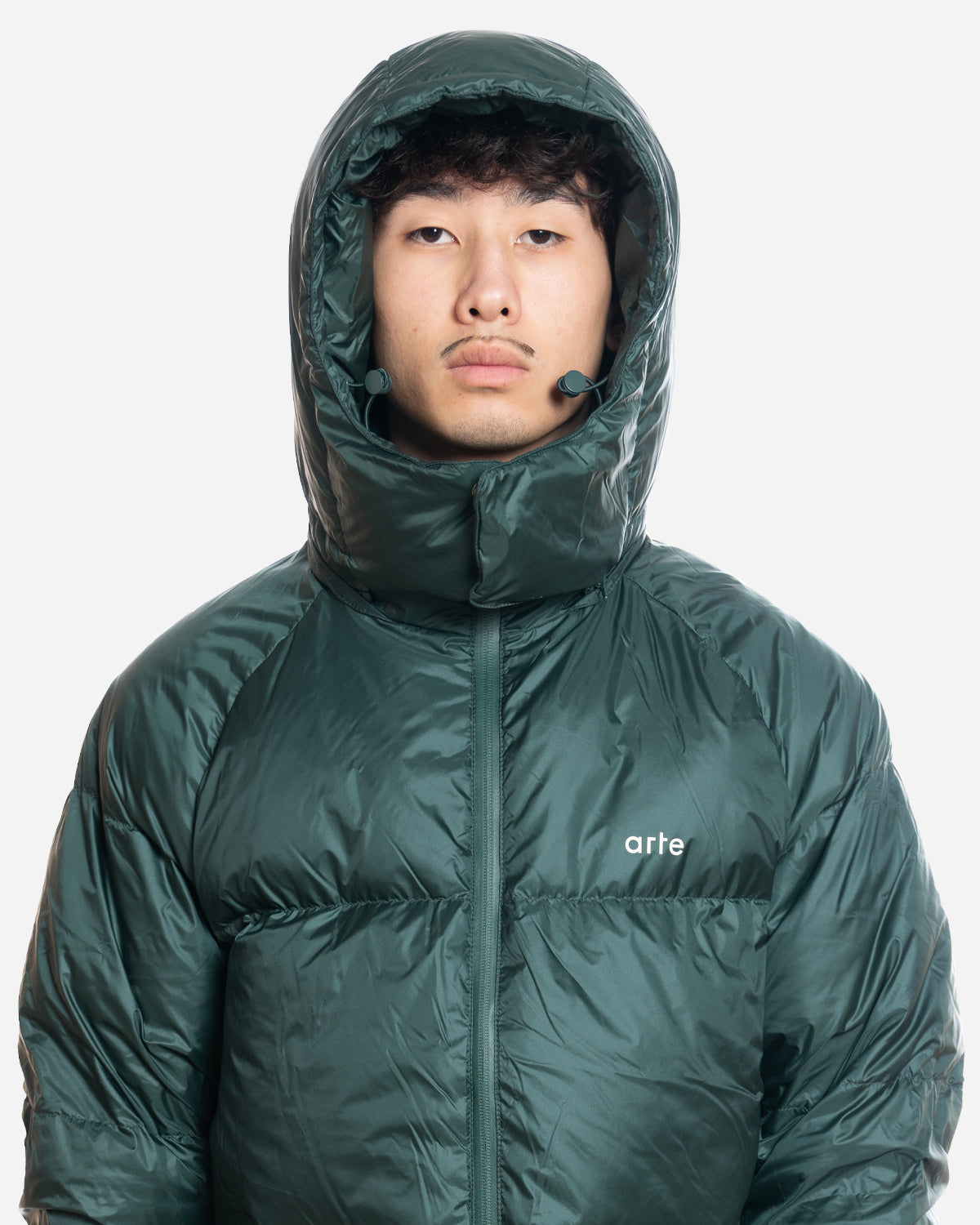 Arte Marque Manteau Doudoune à Capuche Green