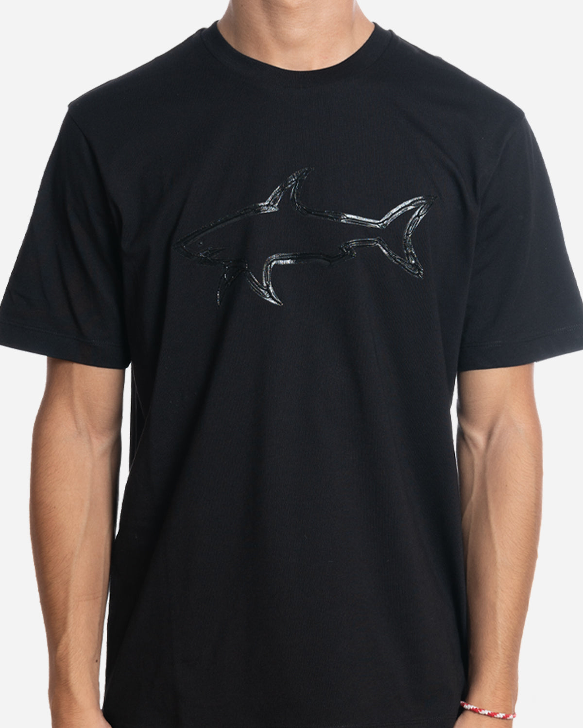 T-Shirt en Coton avec Logo Shark Print