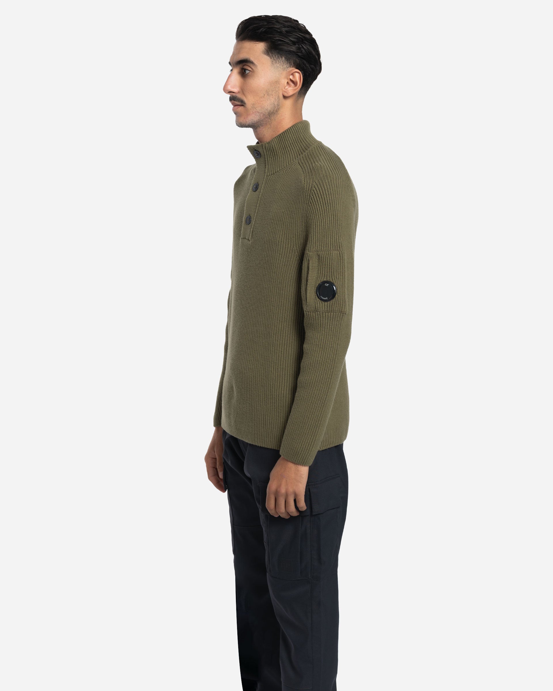 Pull Côtelé Semi-Boutonné