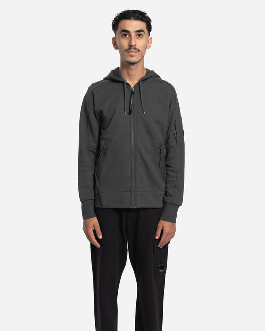 Sweatshirt à Capuche Zippé en Coton Brossé