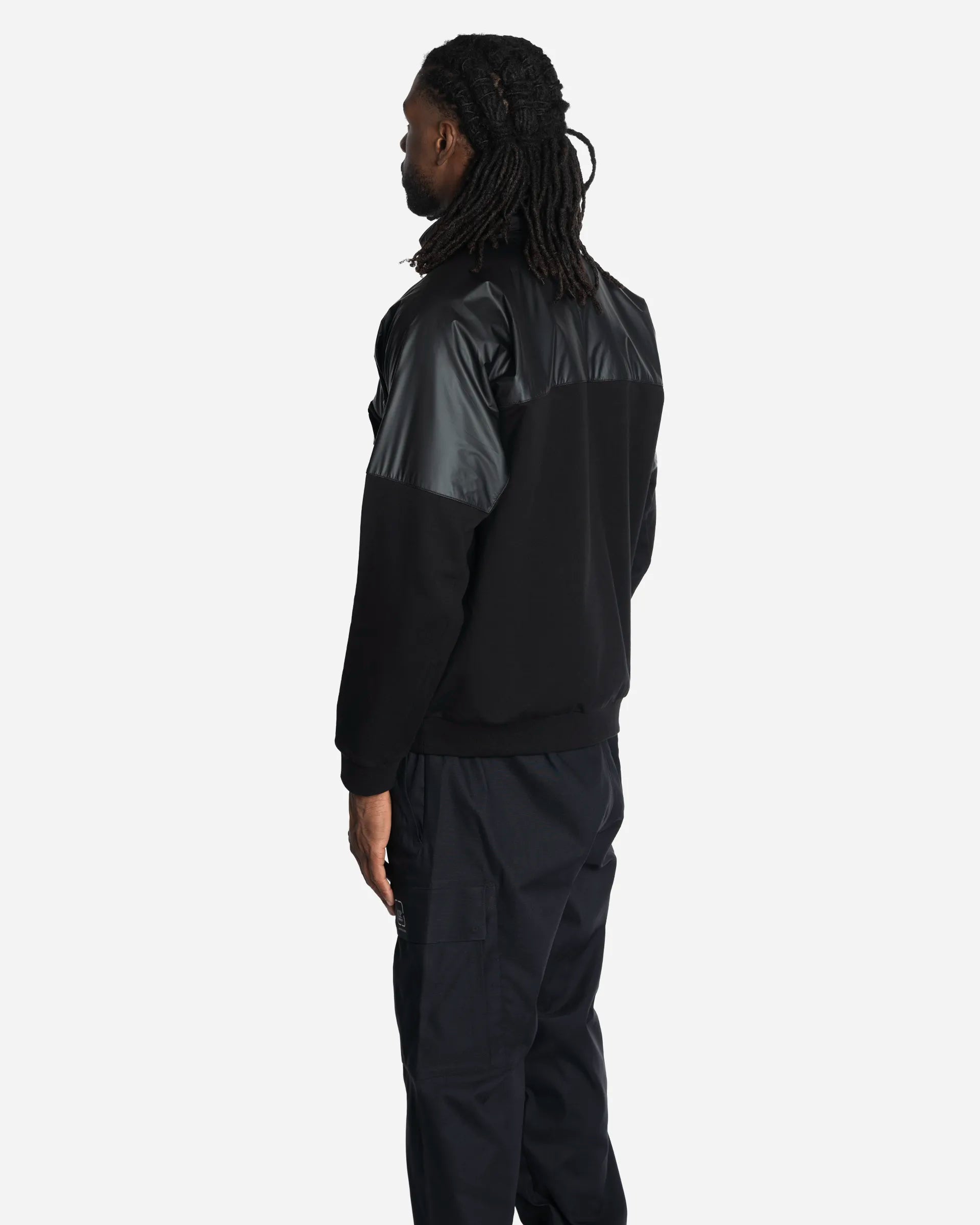 Sweatshirt Half Zip à Empiècements en Nylon
