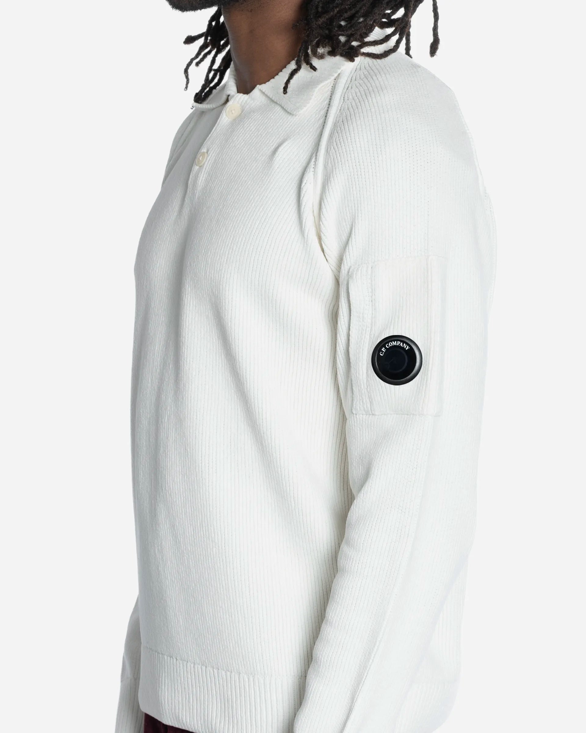 Pull à Col Polo en Coton Chenille