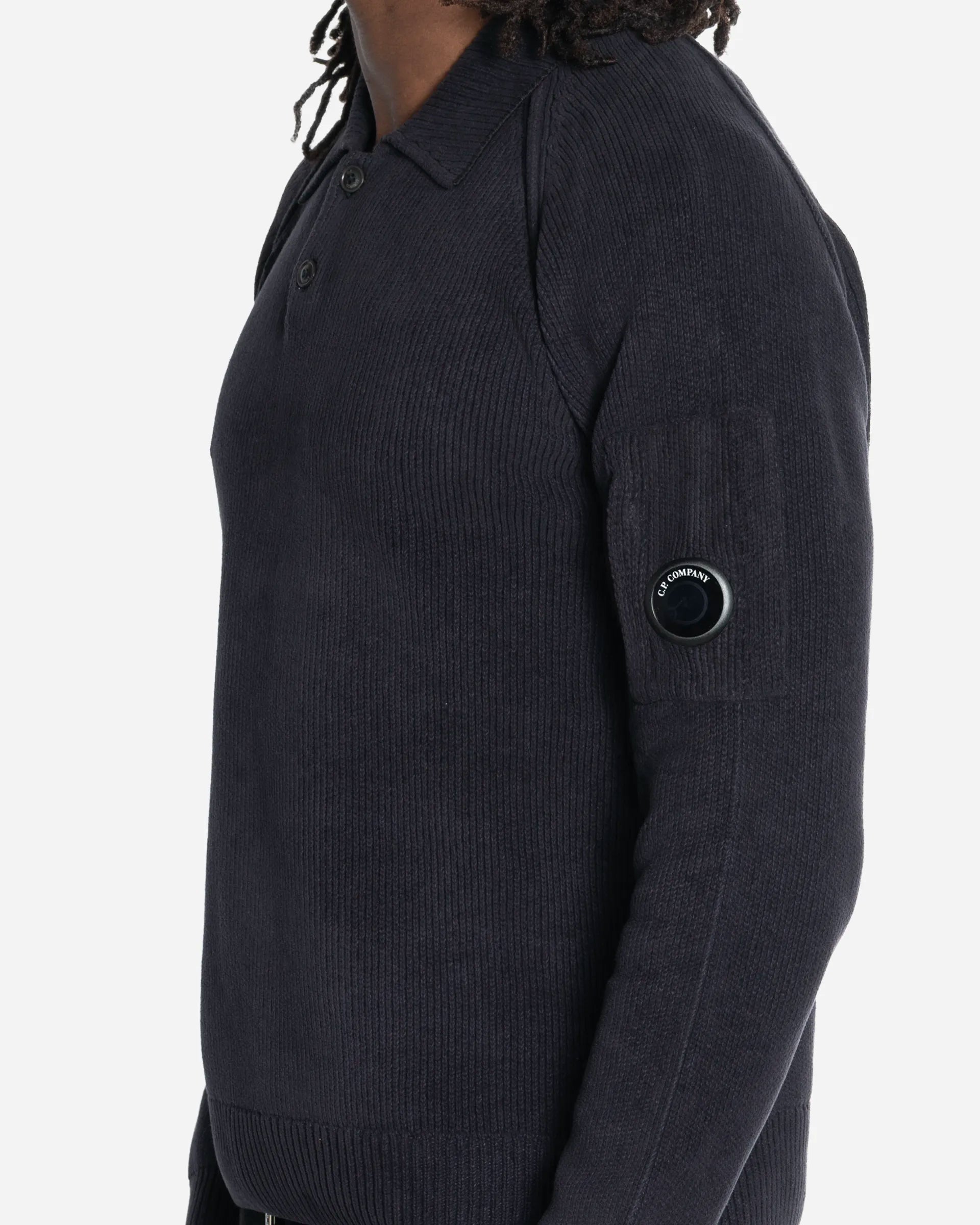 Pull à Col Polo en Coton Chenille