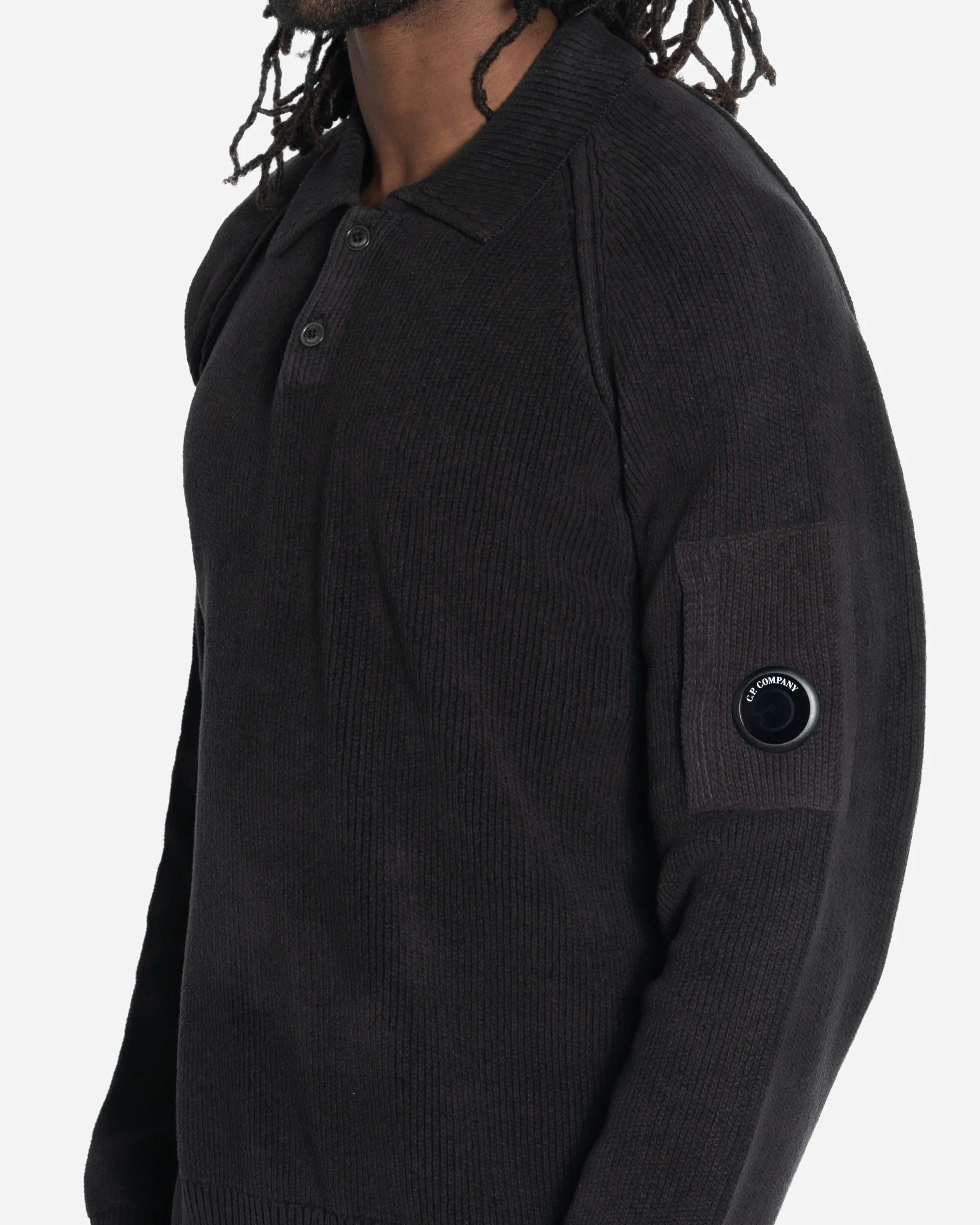 Pull à Col Polo en Coton Chenille