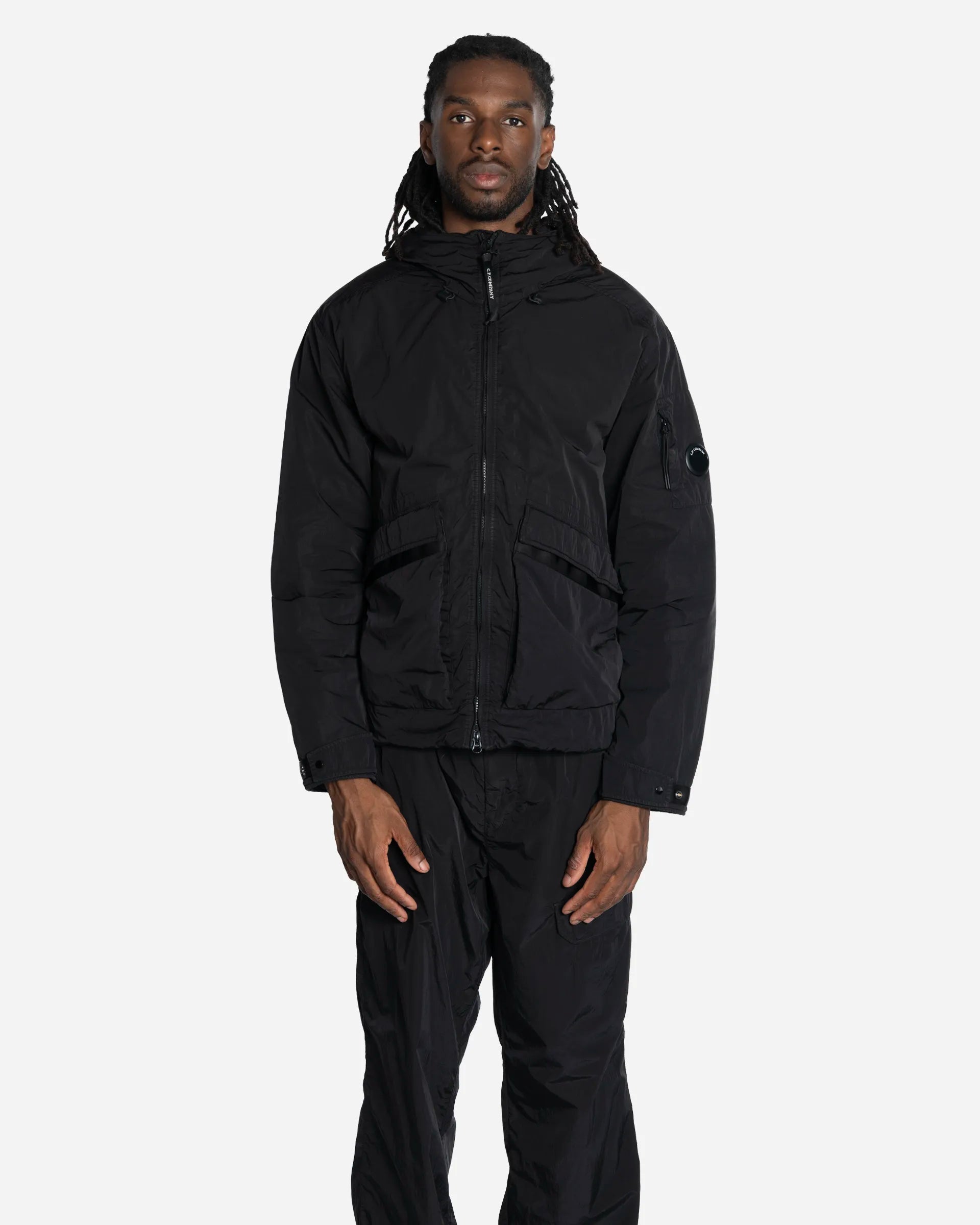 Veste à Capuche Goggle en Heavy Chrome-R