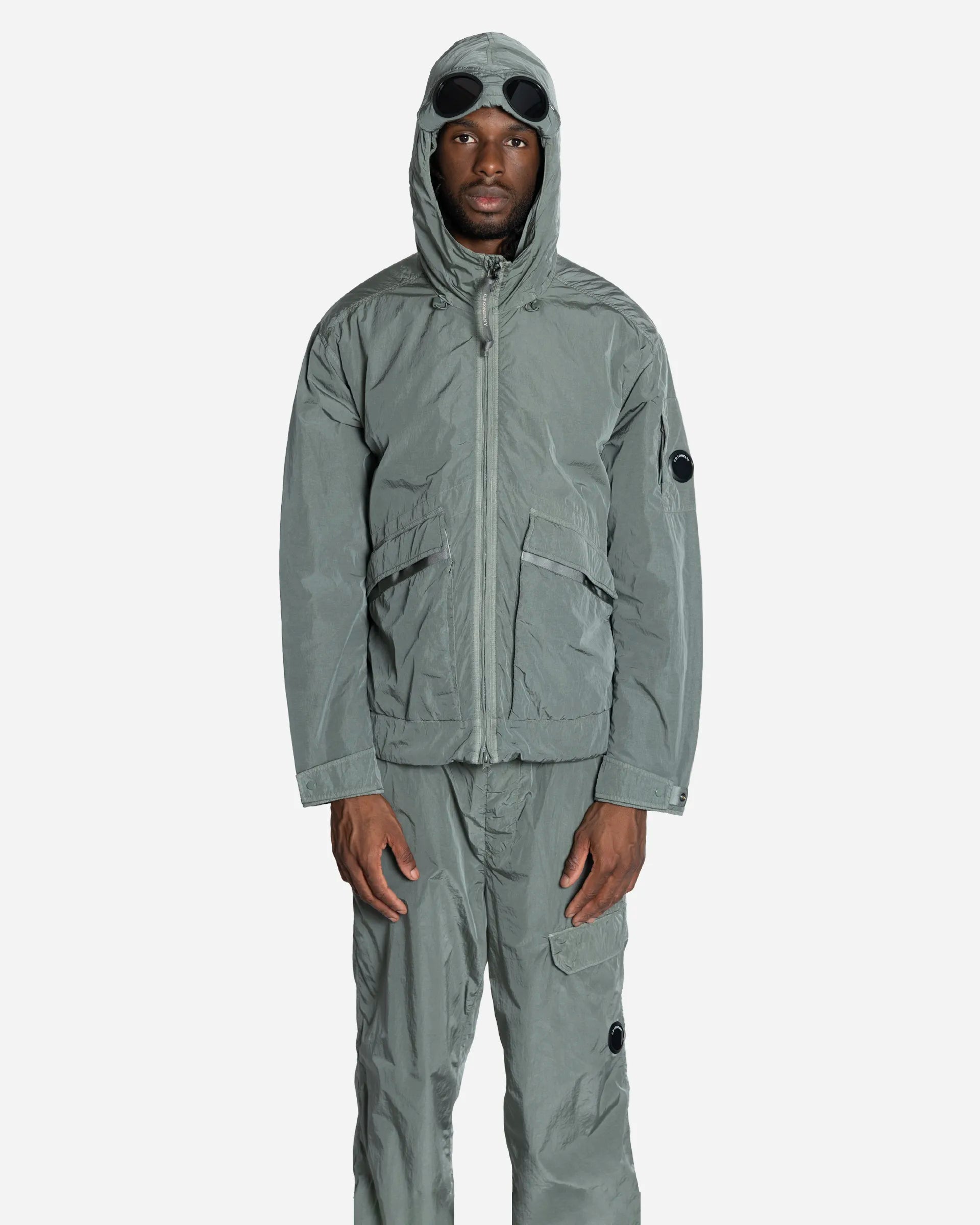 Veste à Capuche Goggle en Heavy Chrome-R