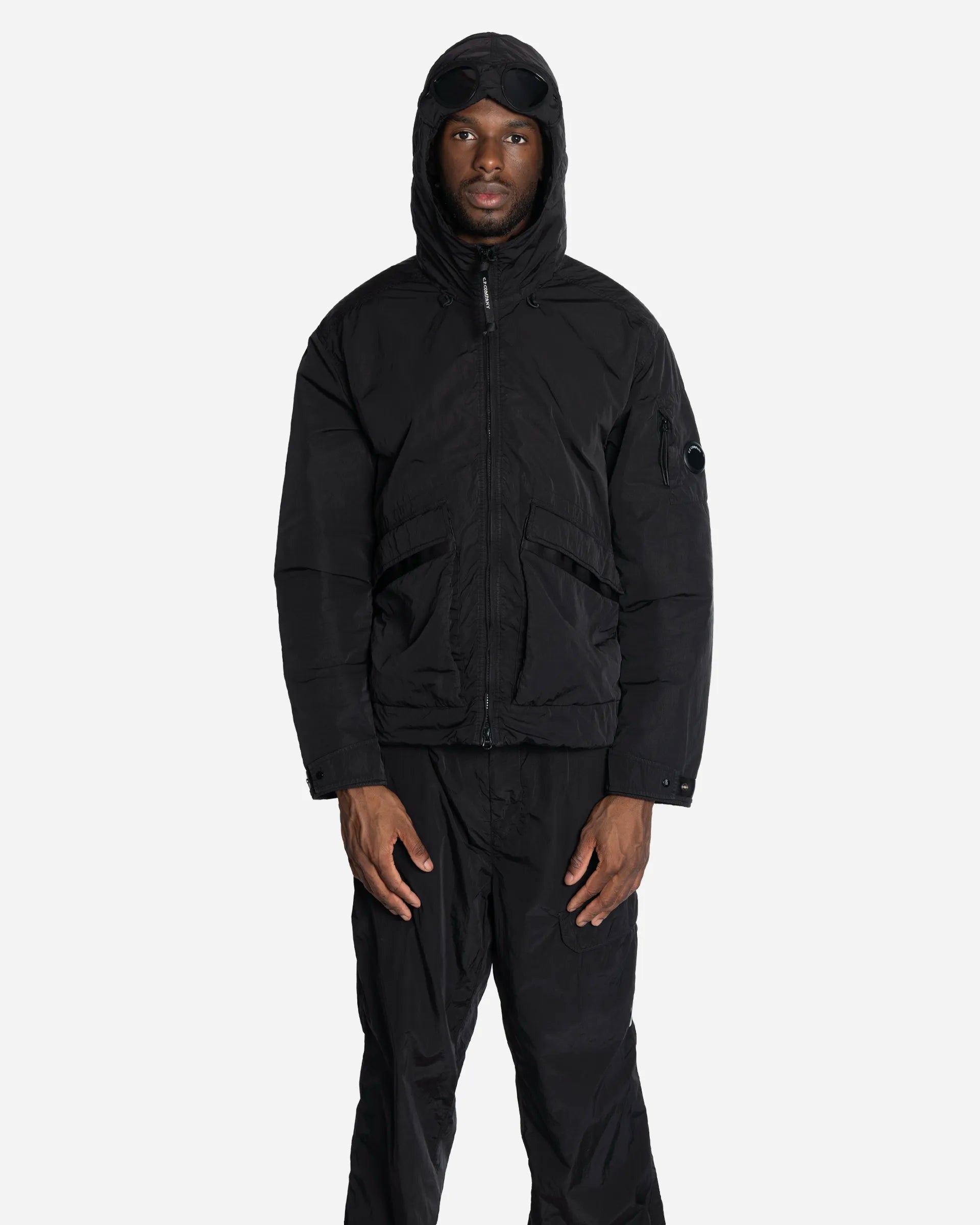 Veste à Capuche Goggle en Heavy Chrome-R