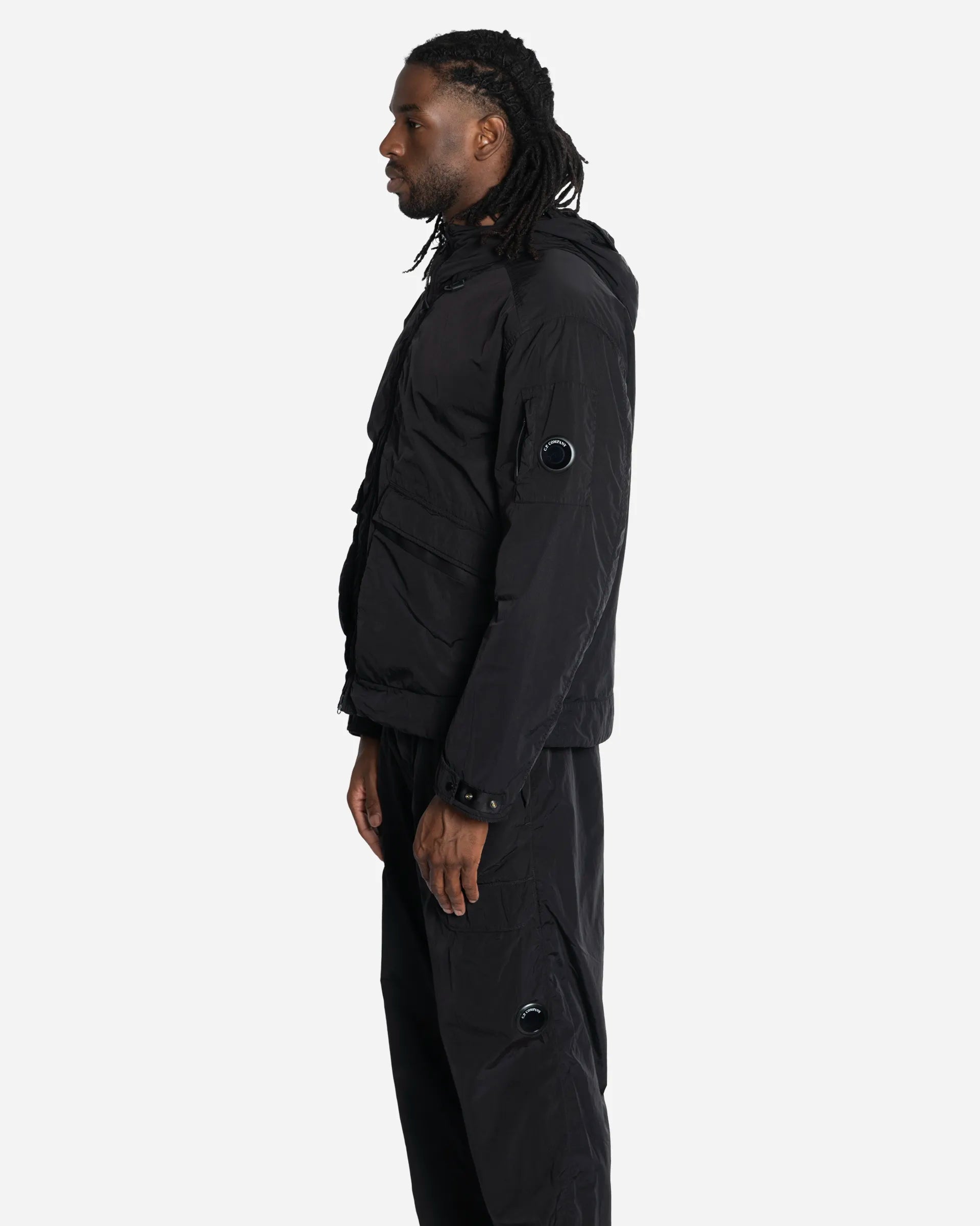 Veste à Capuche Goggle en Heavy Chrome-R