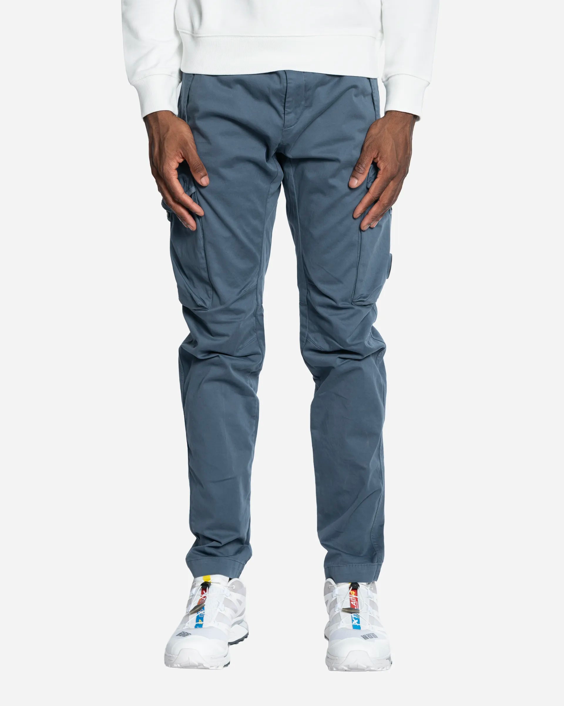 Pantalon Cargo en Coton Strech Lens Orion Blue
