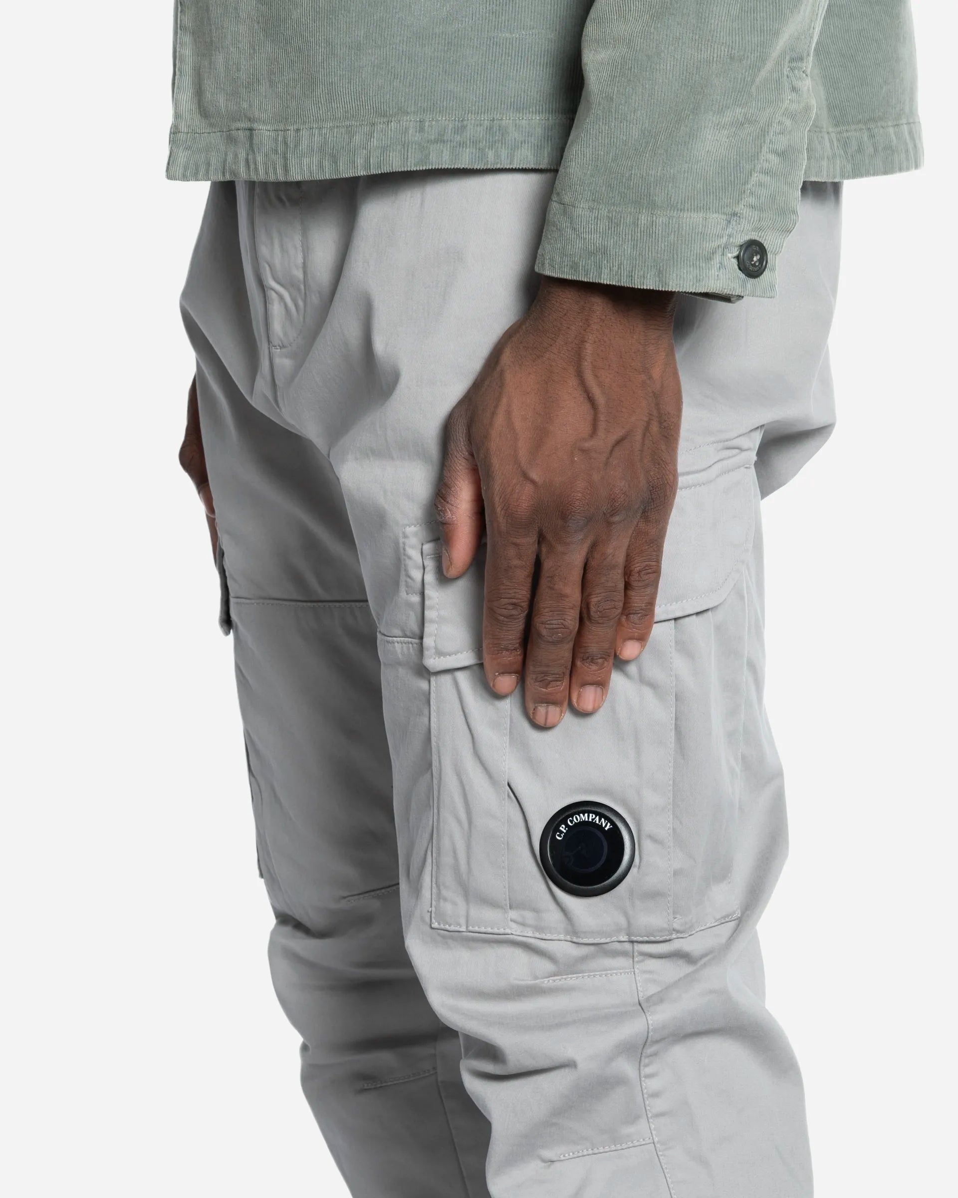 Pantalon Cargo Lens en Coton Stretch Flint Grey