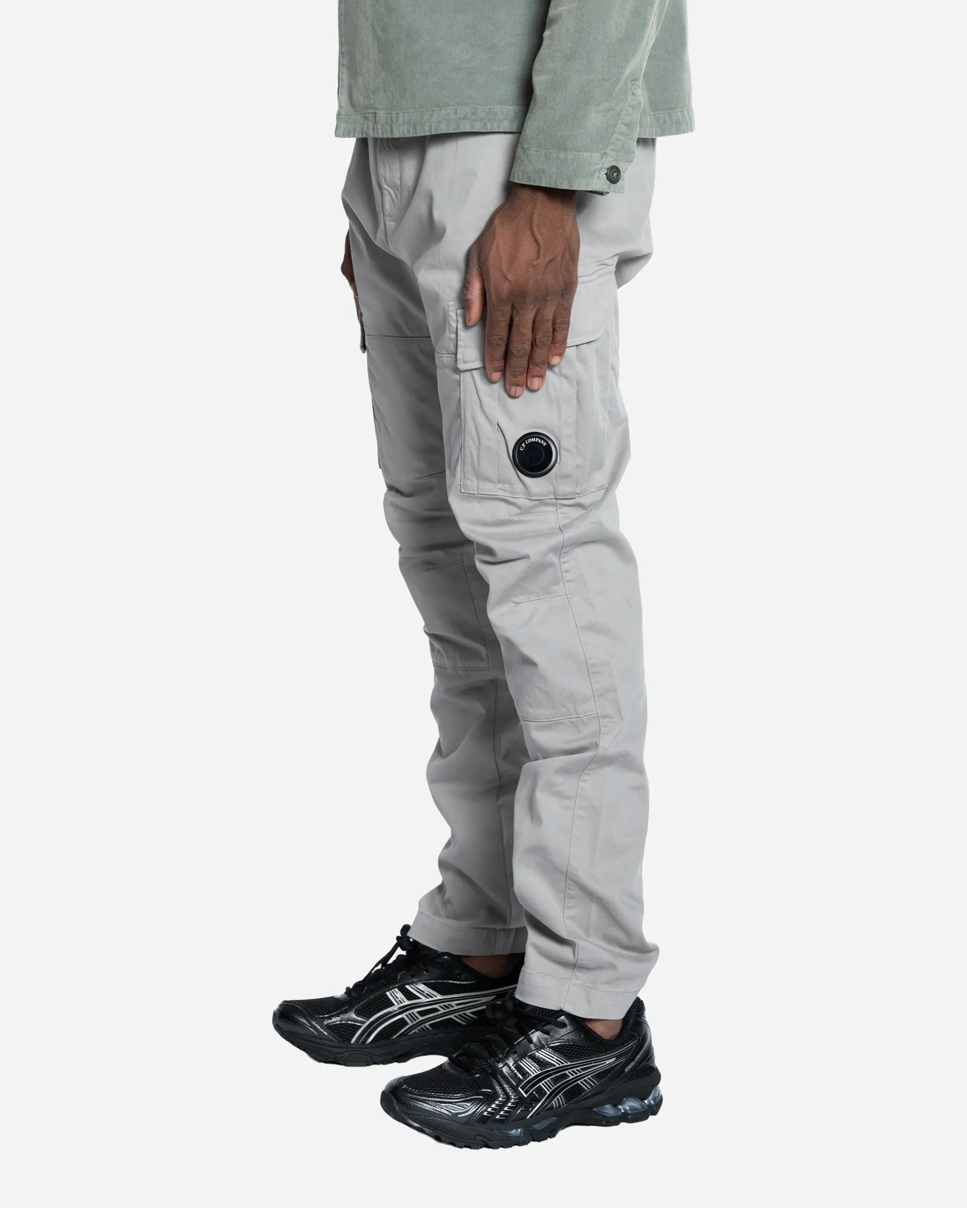 Pantalon Cargo Lens en Coton Stretch Flint Grey