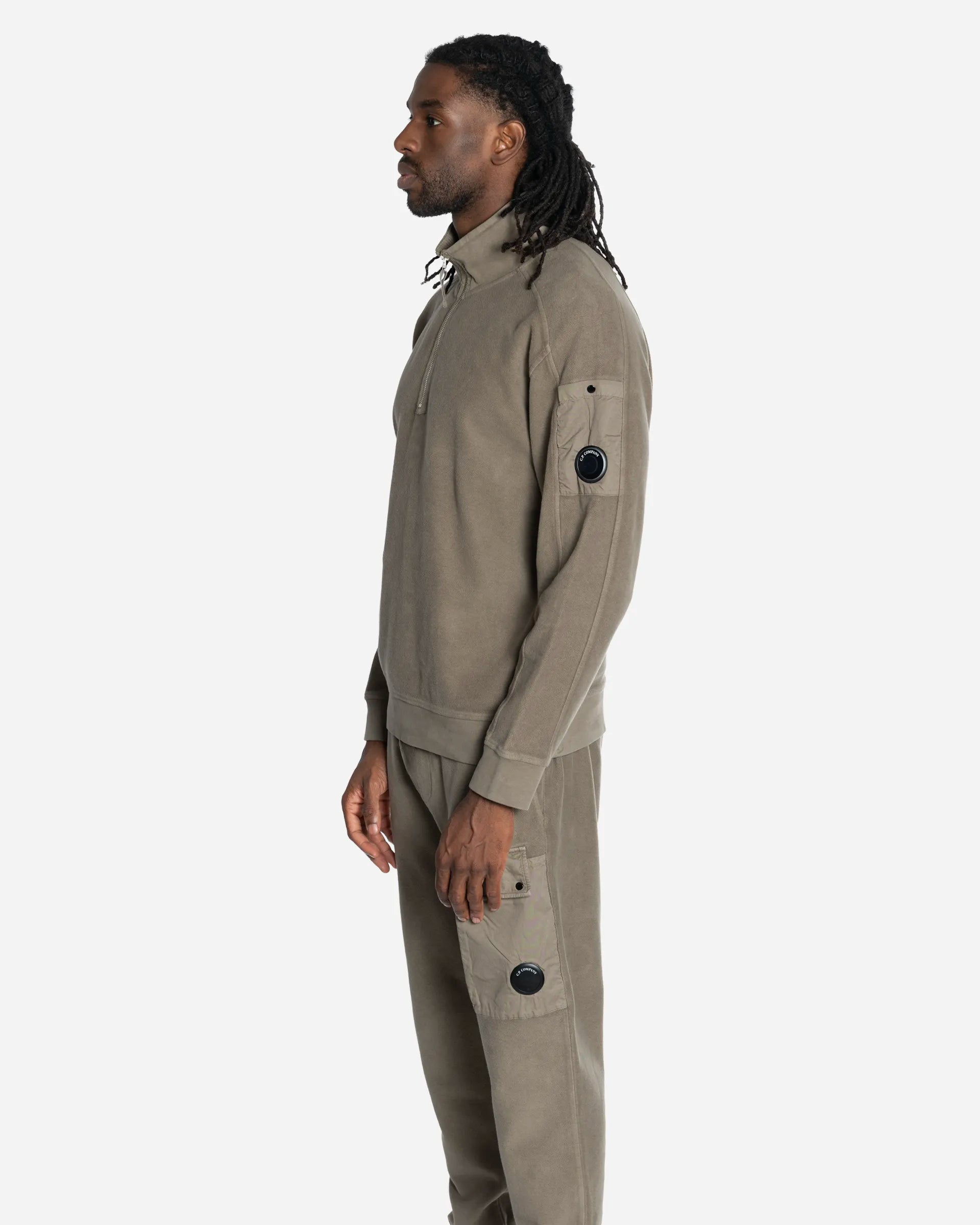 Sweat-Shirt à Demi-Zip Lens