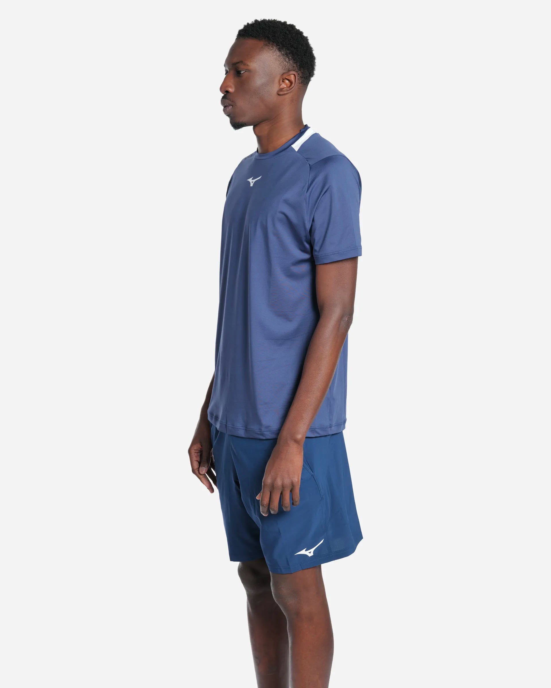 Tennis Tee Bleu/White
