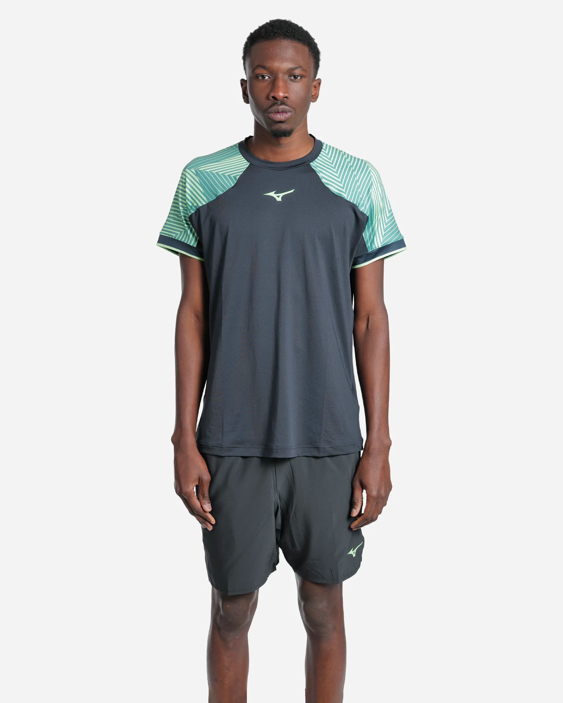 Tennis Shadow S/Sleeve Tee Black/Green