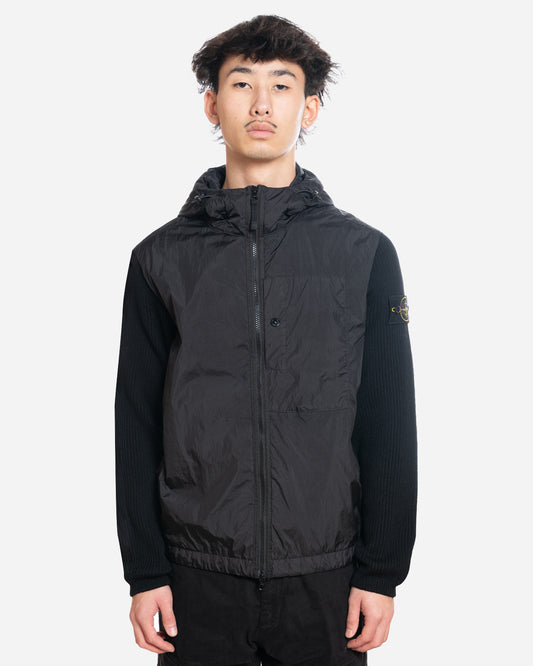 Gilet Bi-Matière Nylon Noir