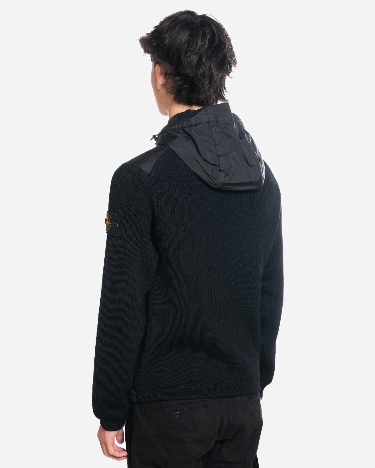 Gilet Bi-Matière Nylon Noir