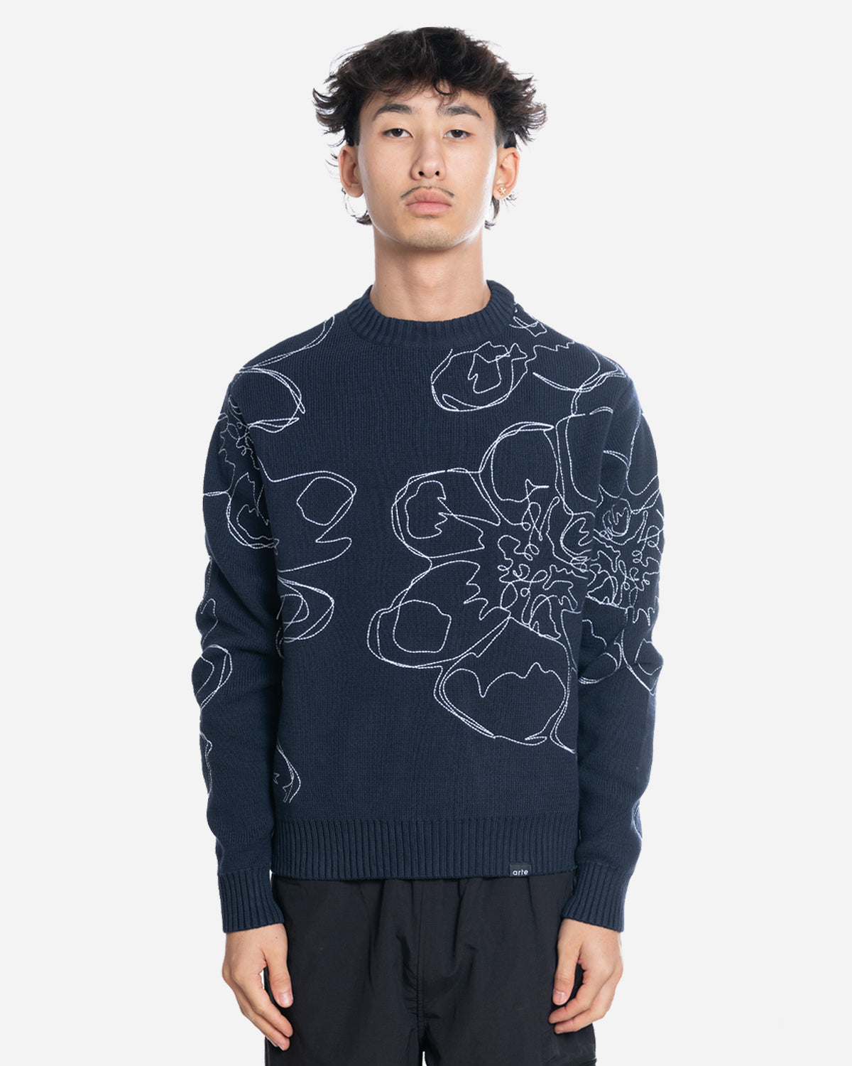 Pull en Maille Flower Stitch Allover