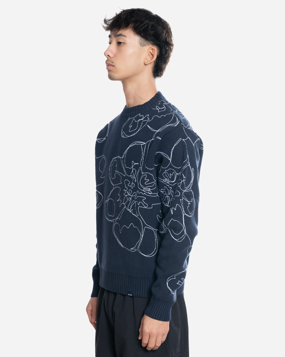 Pull en Maille Flower Stitch Allover