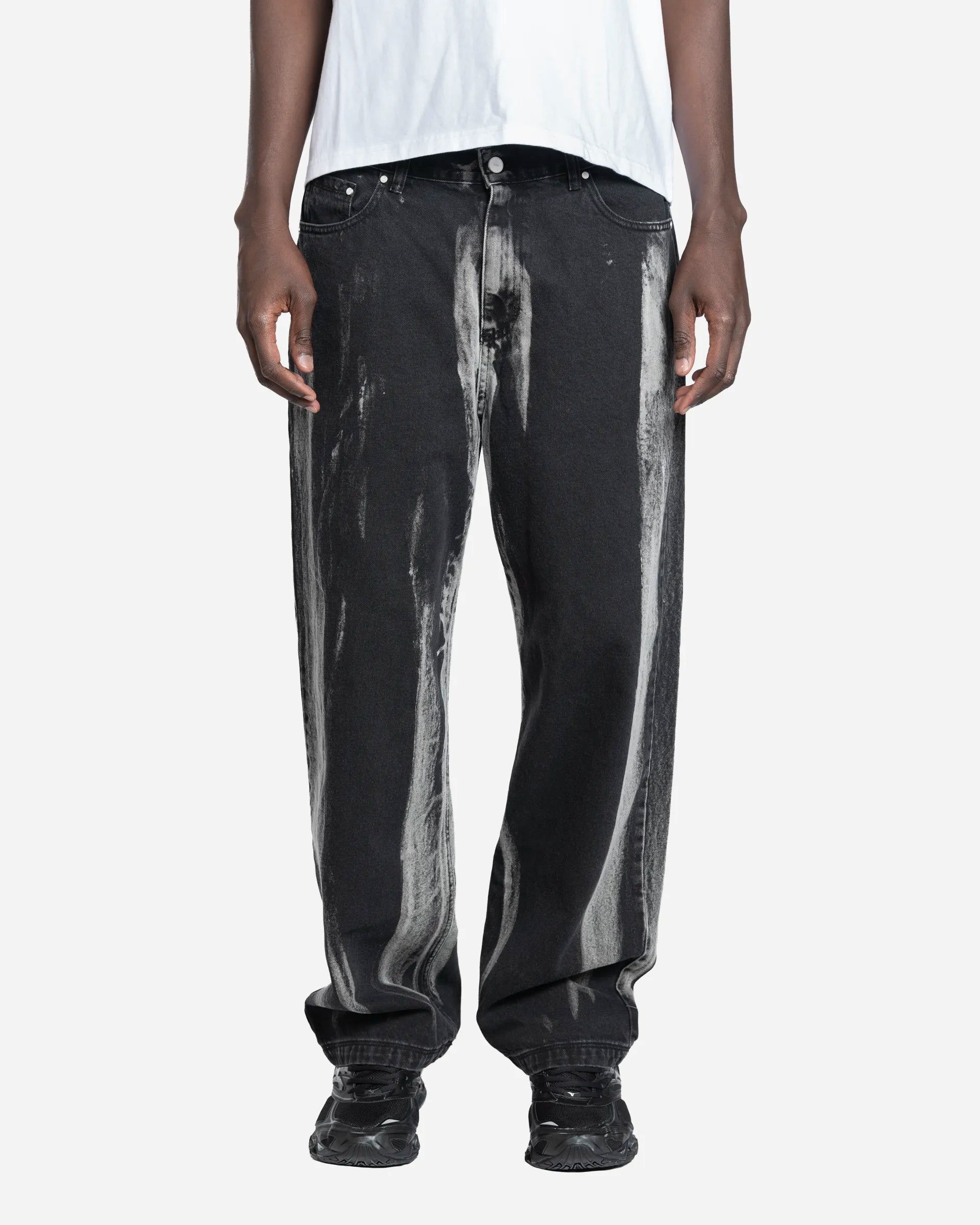 Washed Denim Trousers
