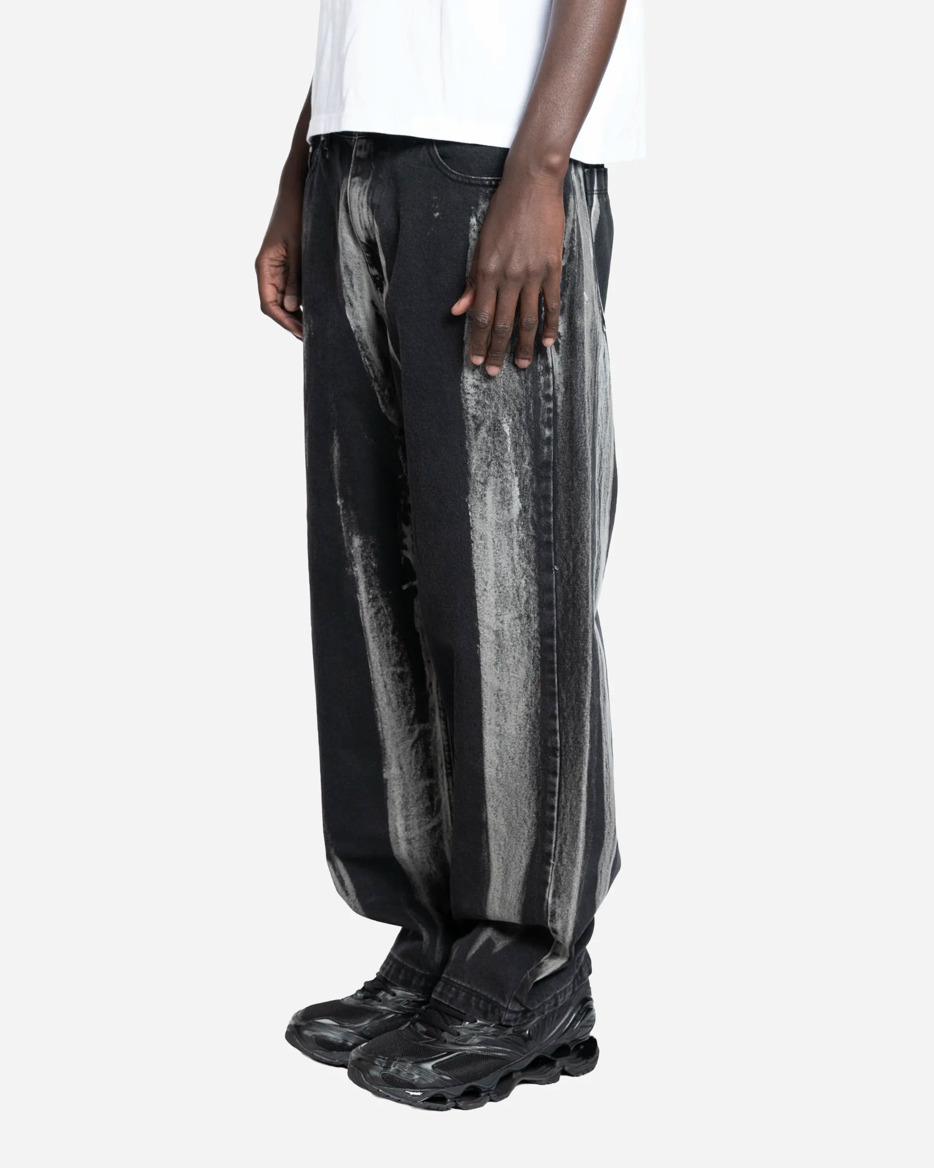 Washed Denim Trousers
