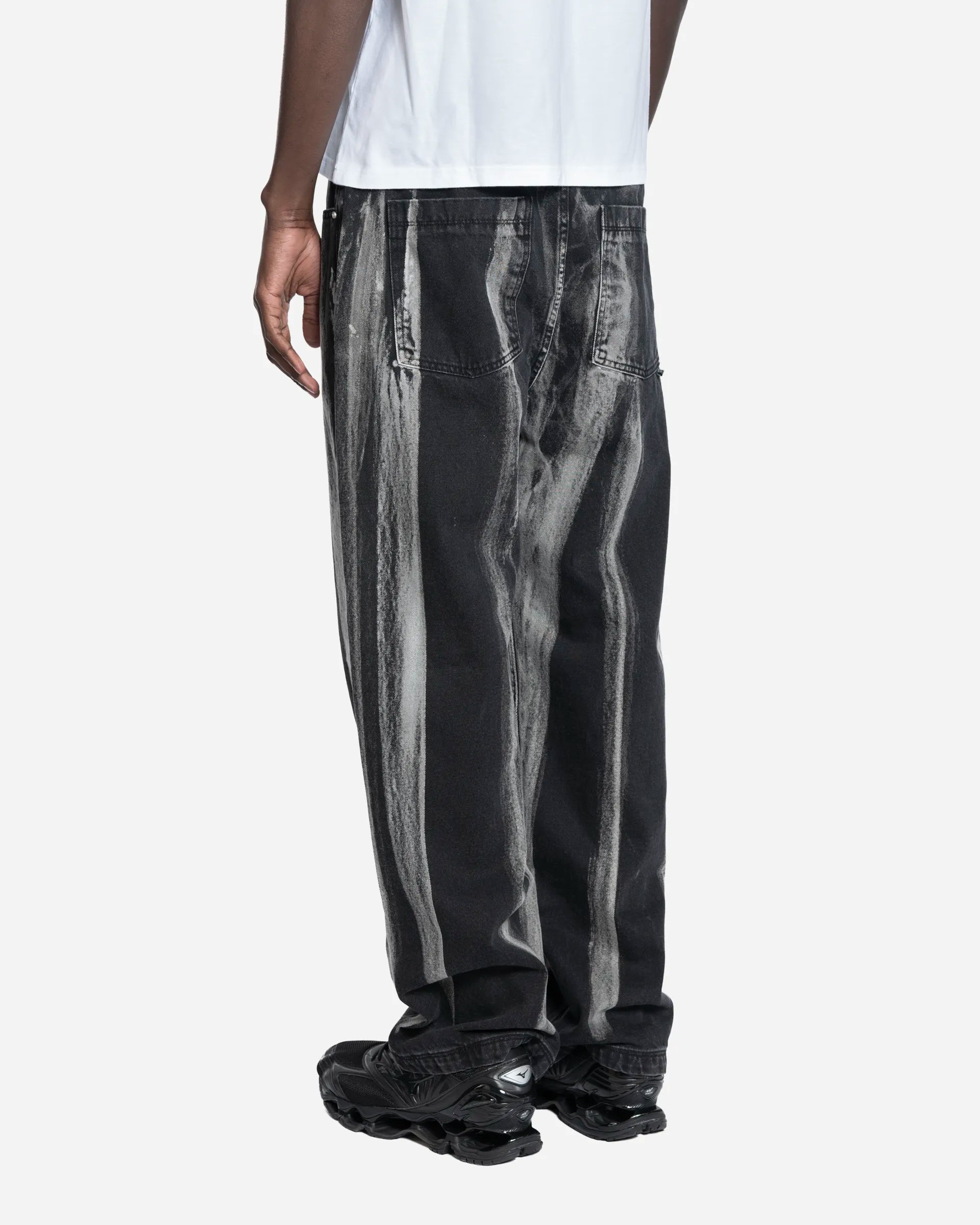 Washed Denim Trousers